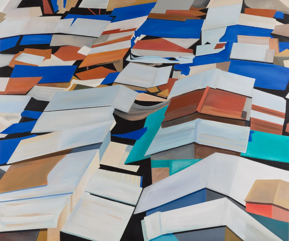 SHELTERS 5, 70"x76", oil/canvas