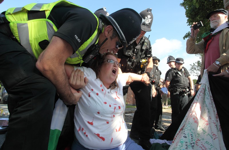 UK activists today shut down three of four Elbit-owned factories , including a drone engines plant. Rich Wiles