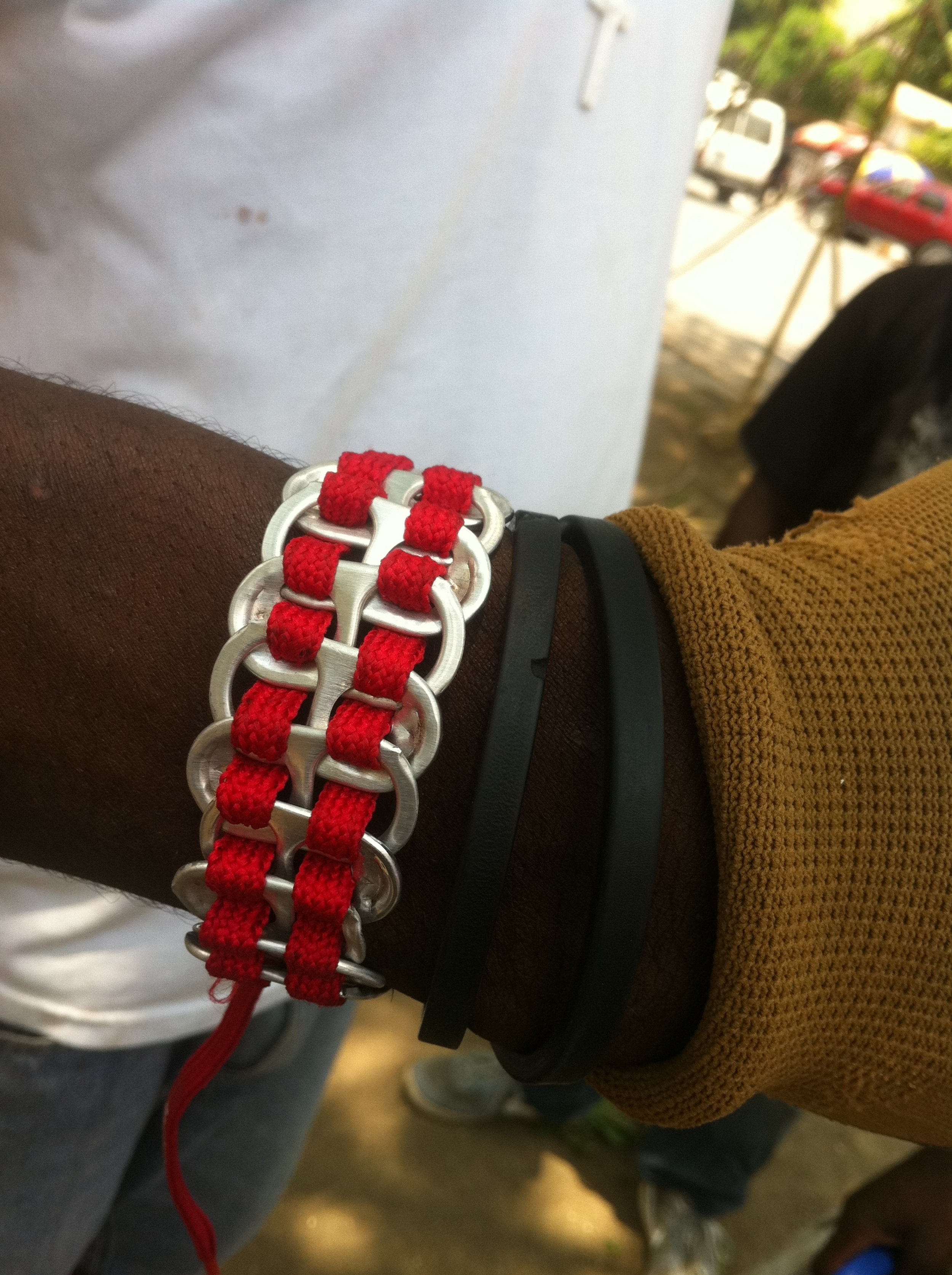 bracelet from our RED Nike laces and can tabs