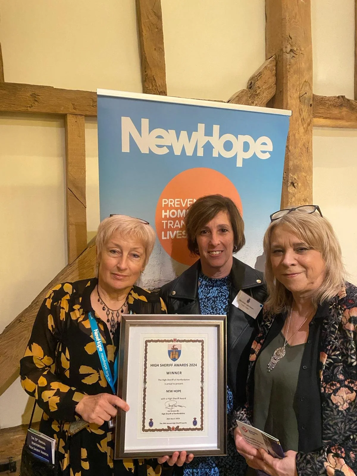 Award from High Sheriff of Hertfordshire