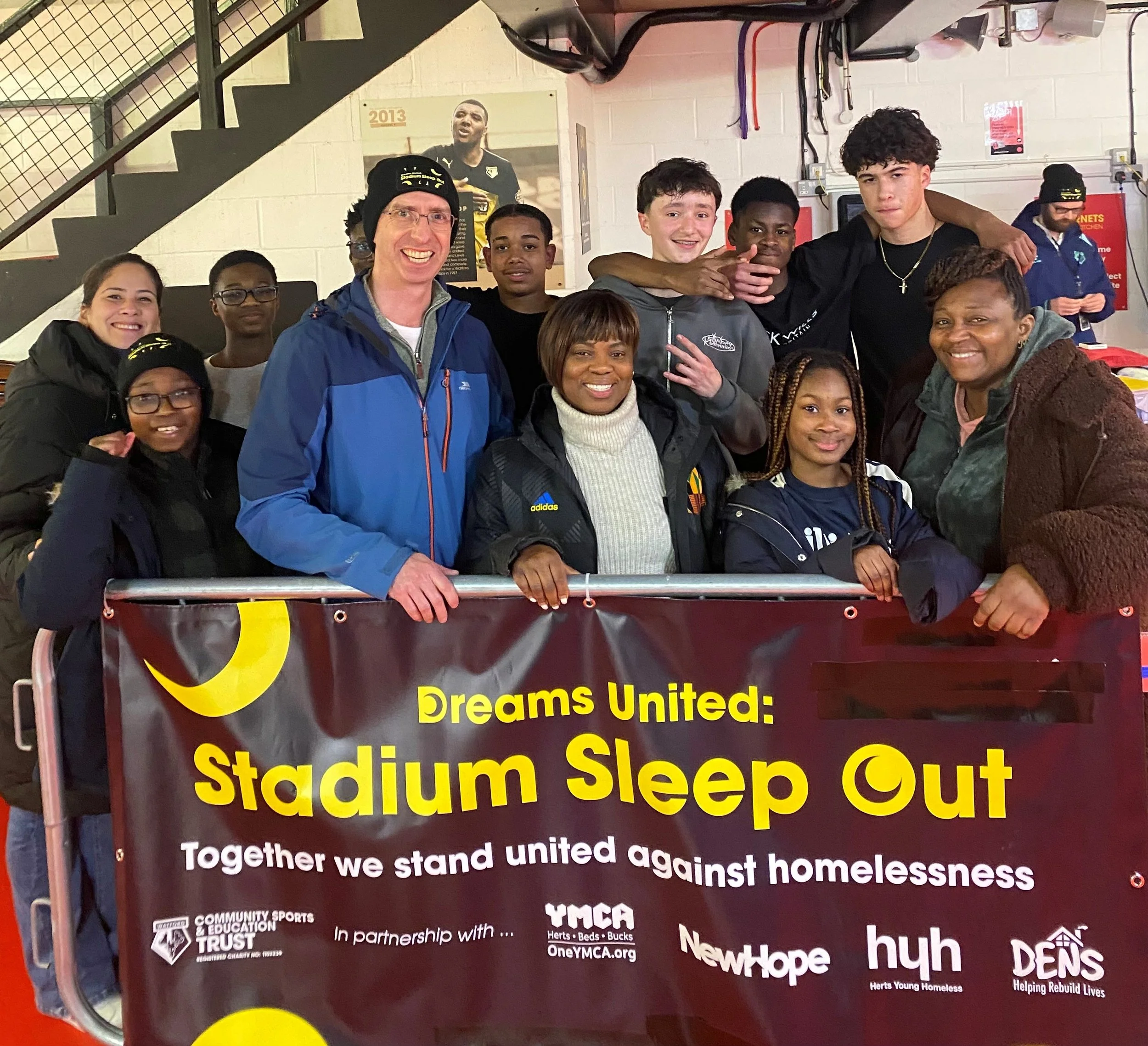 Electric atmosphere for Watford FC Stadium Sleep Out 