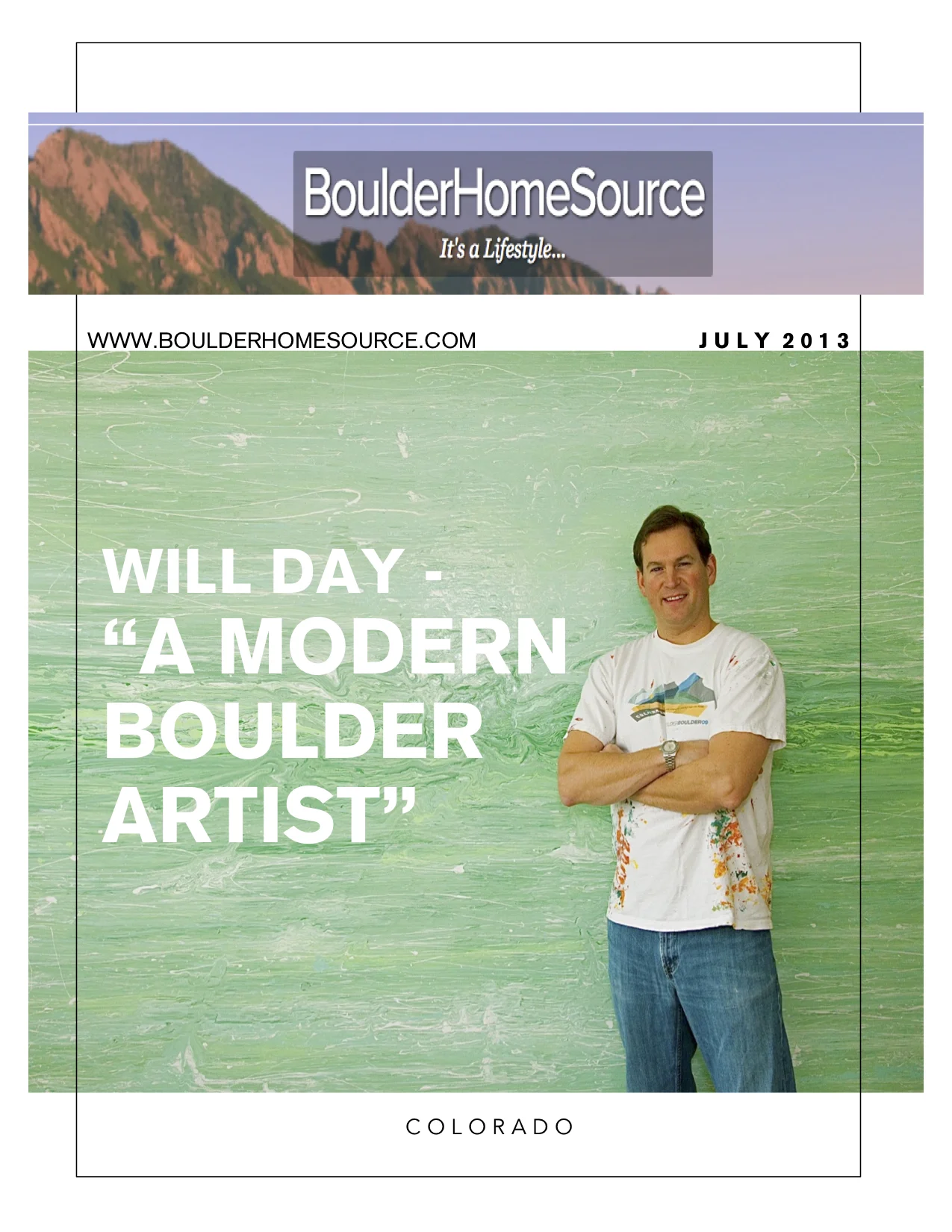 BOULDER HOME SOURCE “Will Day – A Modern Boulder Artist”