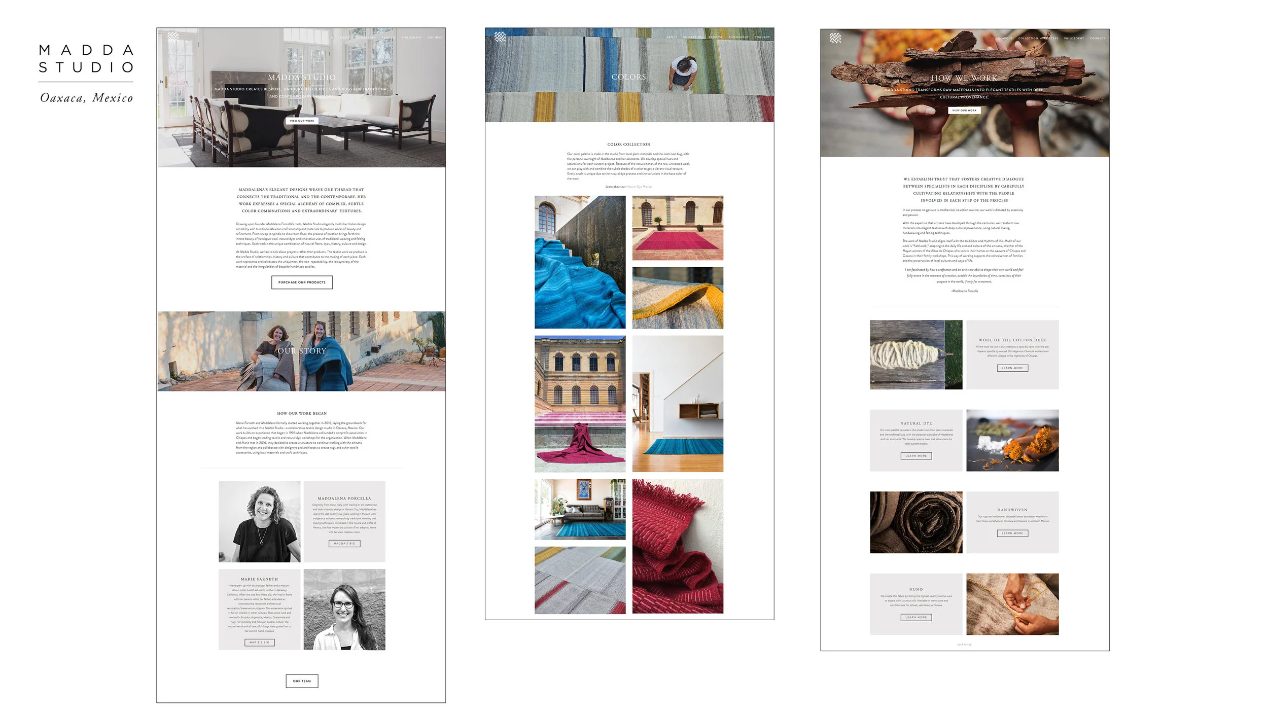 Stephanie Wencl designed Madda Studio’s Website Design along with the logo, brand and promotional material.