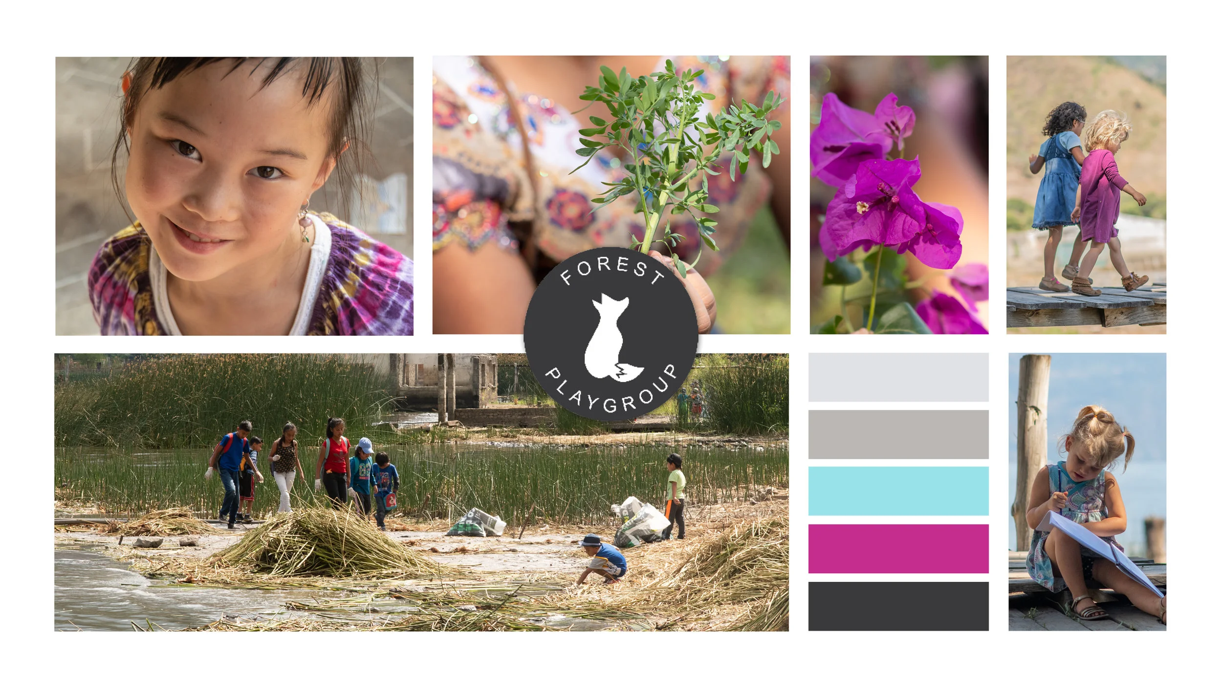 Stephanie Wencl of SW Designs created an identity system for the kids educational initiative called Forest Playgroup in Portland, Maine.