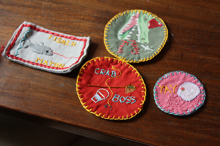 Some beautiful badges originally destined for a blanket.