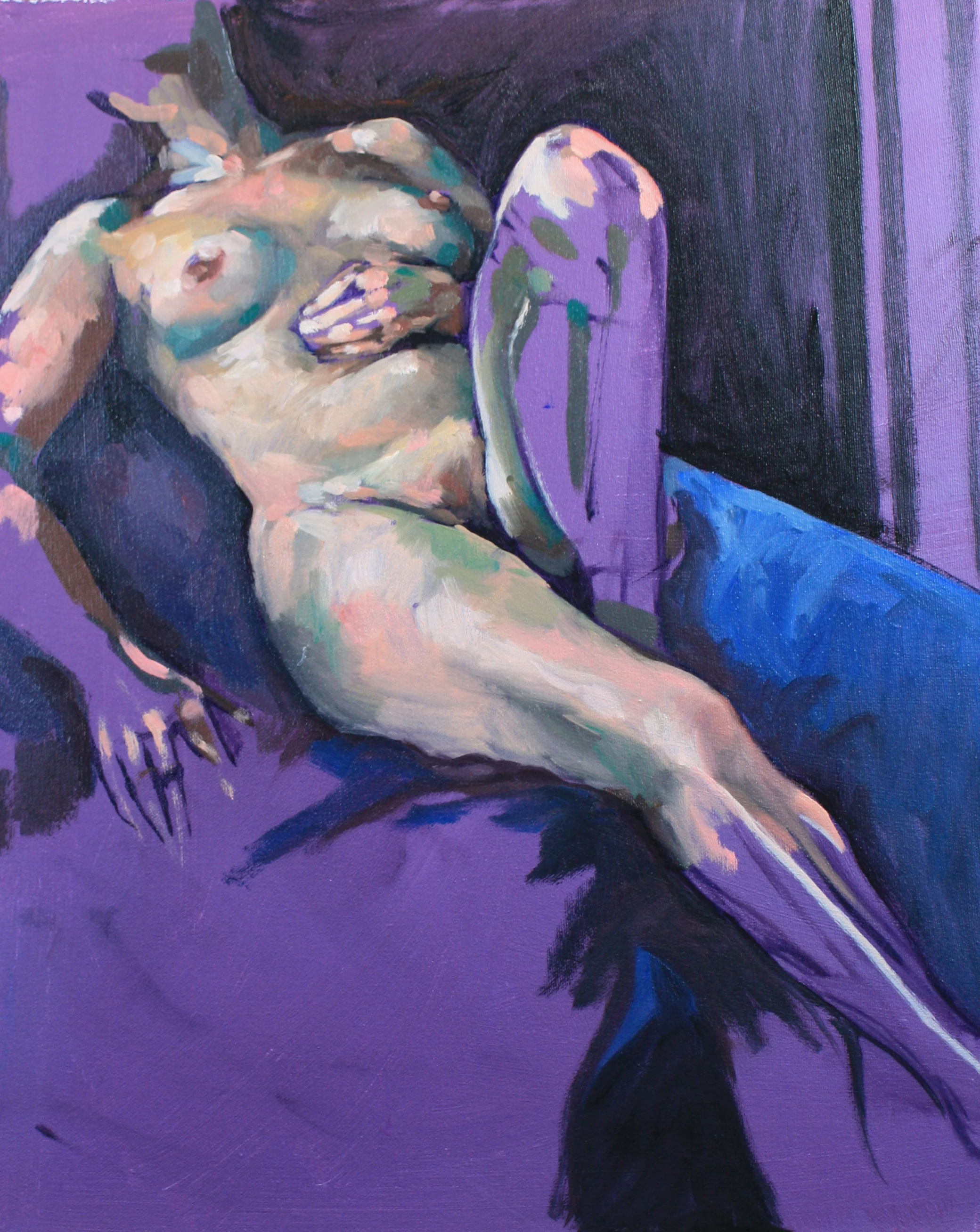 Purple Nude Reclining
