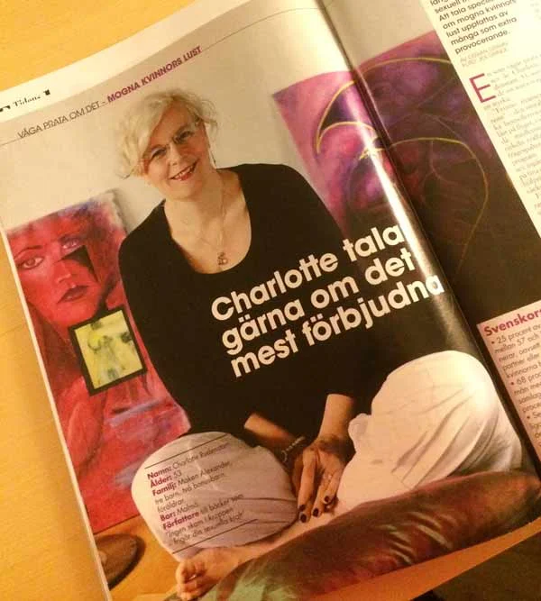 I Allas nr 13 2013 talar Charlotte om mogna kvinnors rätt att njuta.