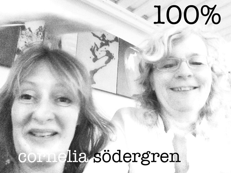 Cornelia och Charlotte, efter intervjun i slottet. Lekfullt och levande. 