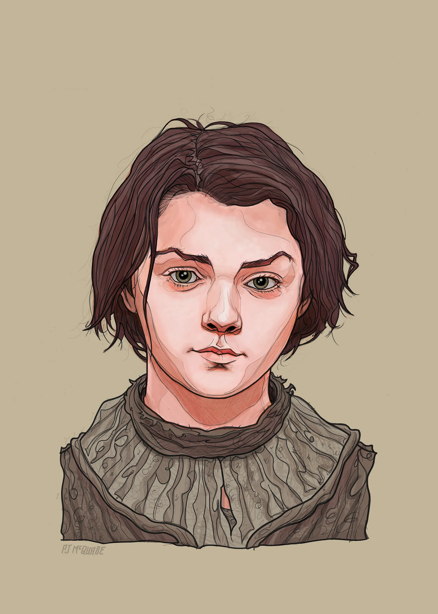 ARYA STARK Game of Thrones print PJ McQuade.jpg