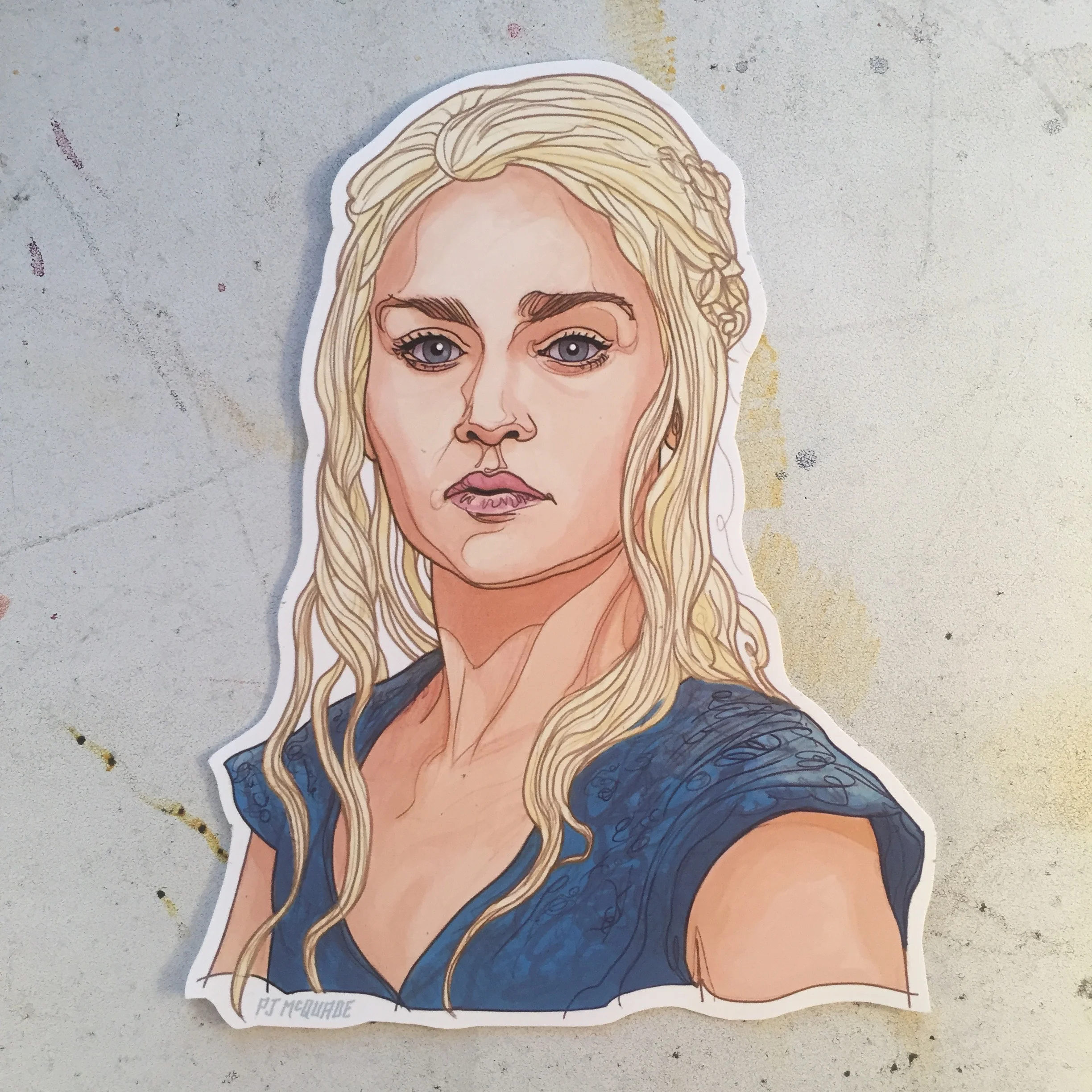 Daenerys Targaryen Game of Thrones Sticker PJ McQuade copy.jpg