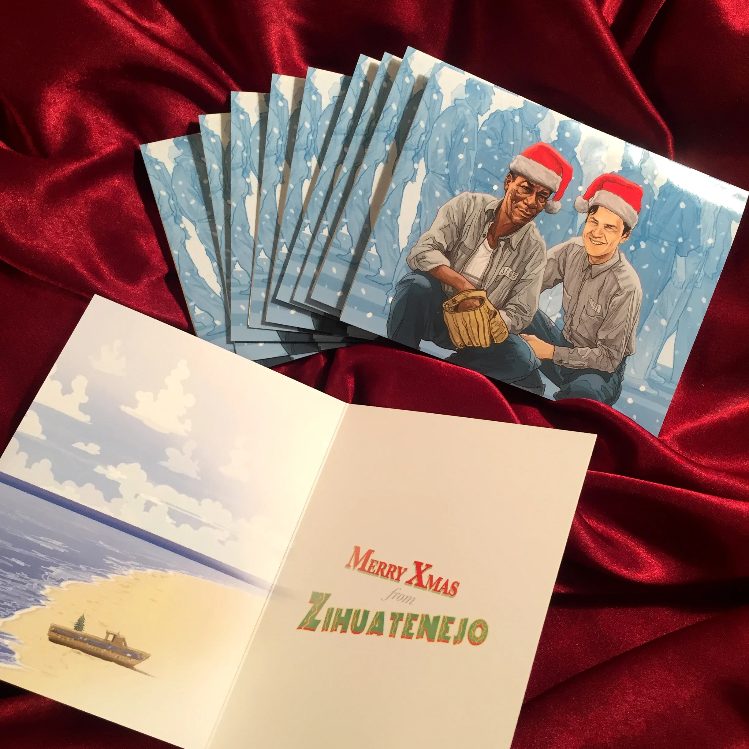 Shawshank Redemption 10 PACK Christmas Card PJ McQuade 1.jpg