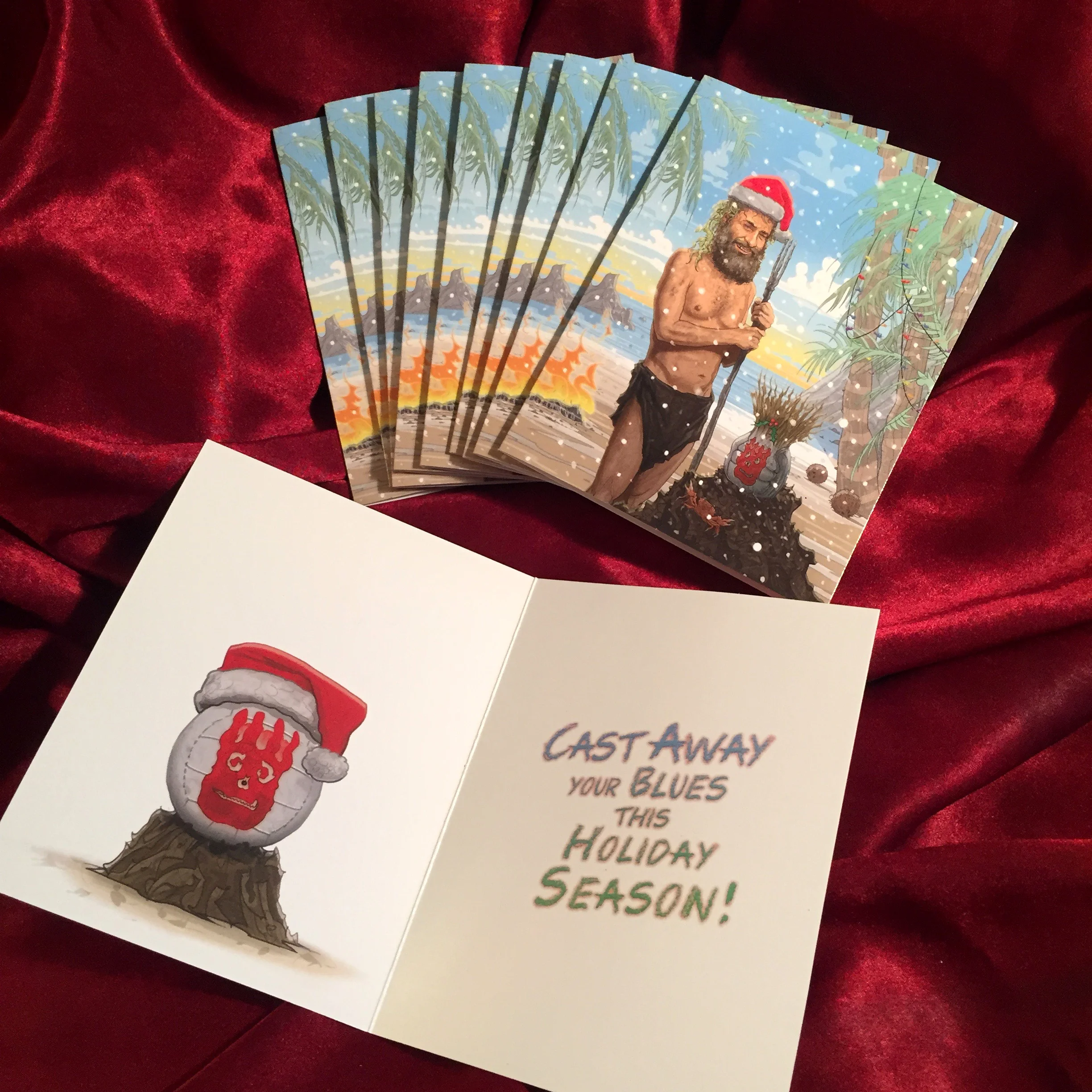 Cast Away Christmas Card 10 PACK PJ McQuade 1.jpg