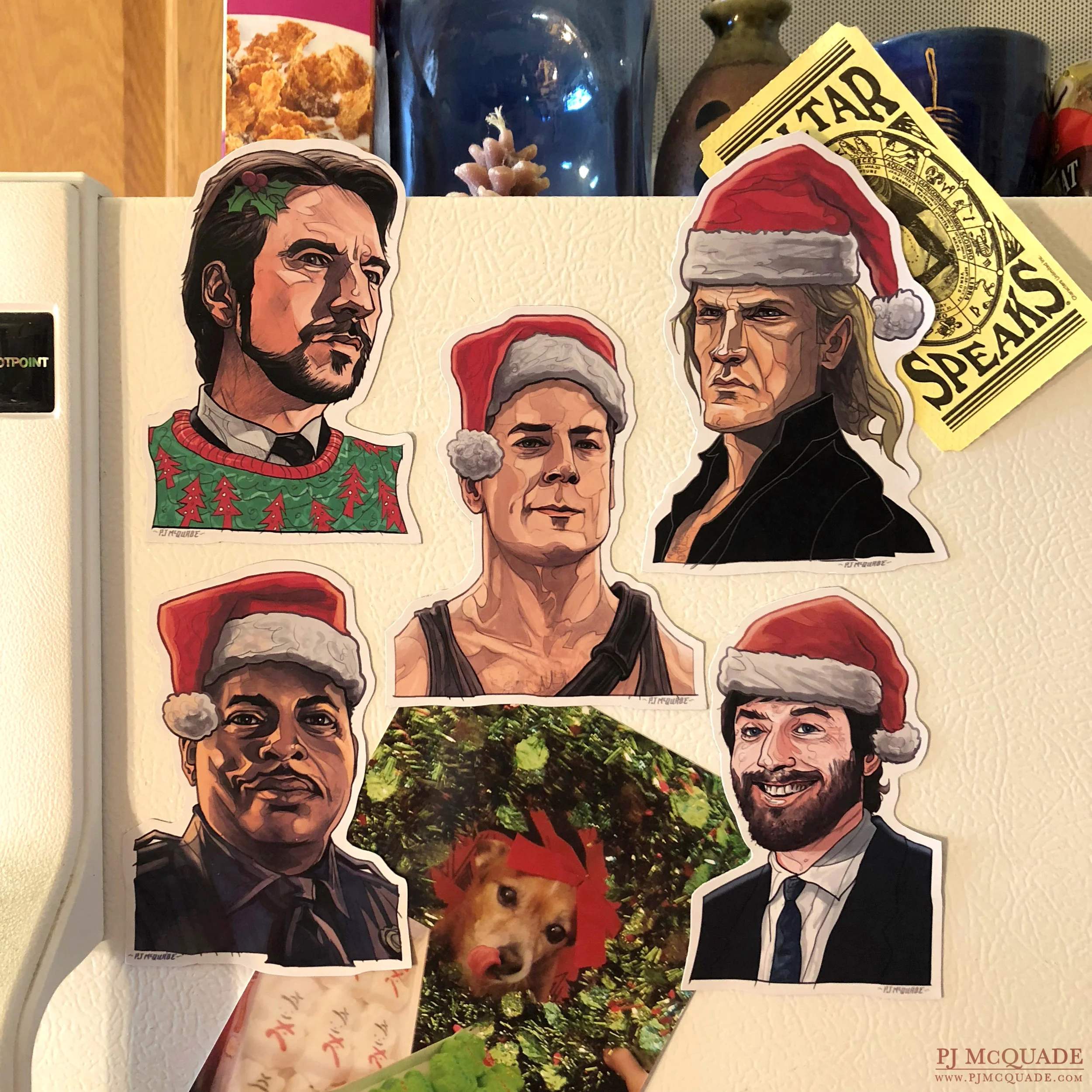 DIE HARD Christmas Fridge Magnets PJ McQuade.jpg