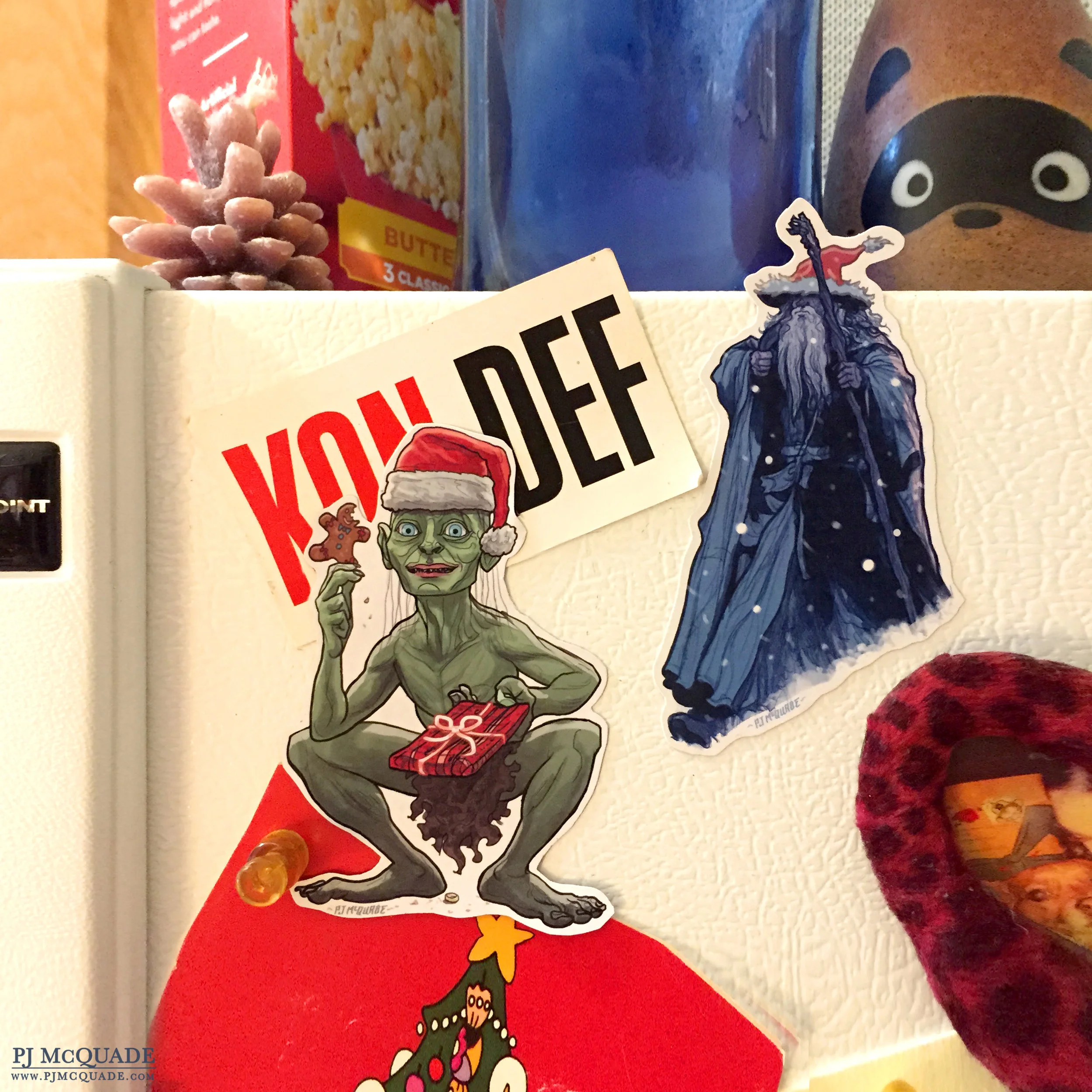 Lord of the Rings Christmas Fridge Magnets PJ McQuade.jpg
