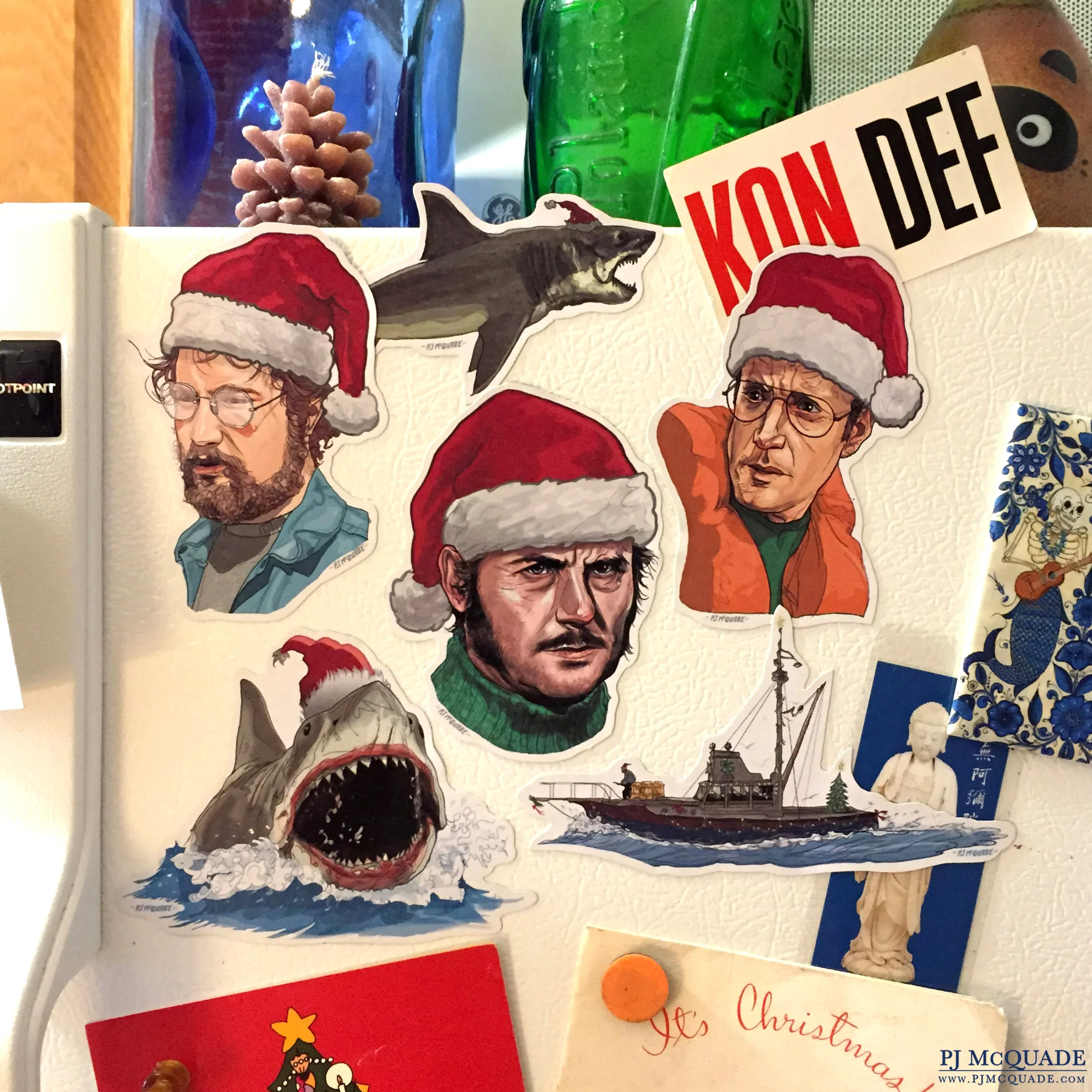 JAWS Christmas Fridge Magnets PJ McQuade.jpg