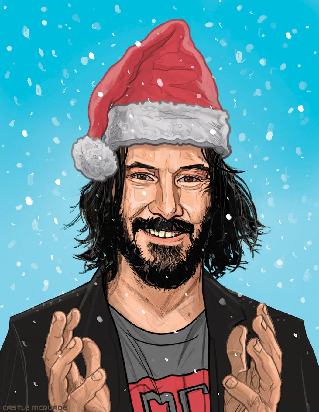 Keanu reeves Christmas card PJ McQuade.jpg