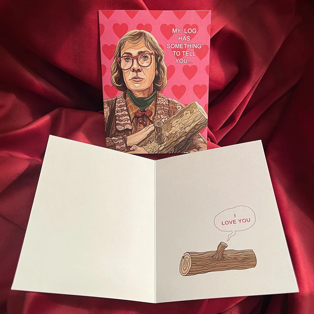 Log Lady Valentines Day Card Castle McQuade 1.jpg