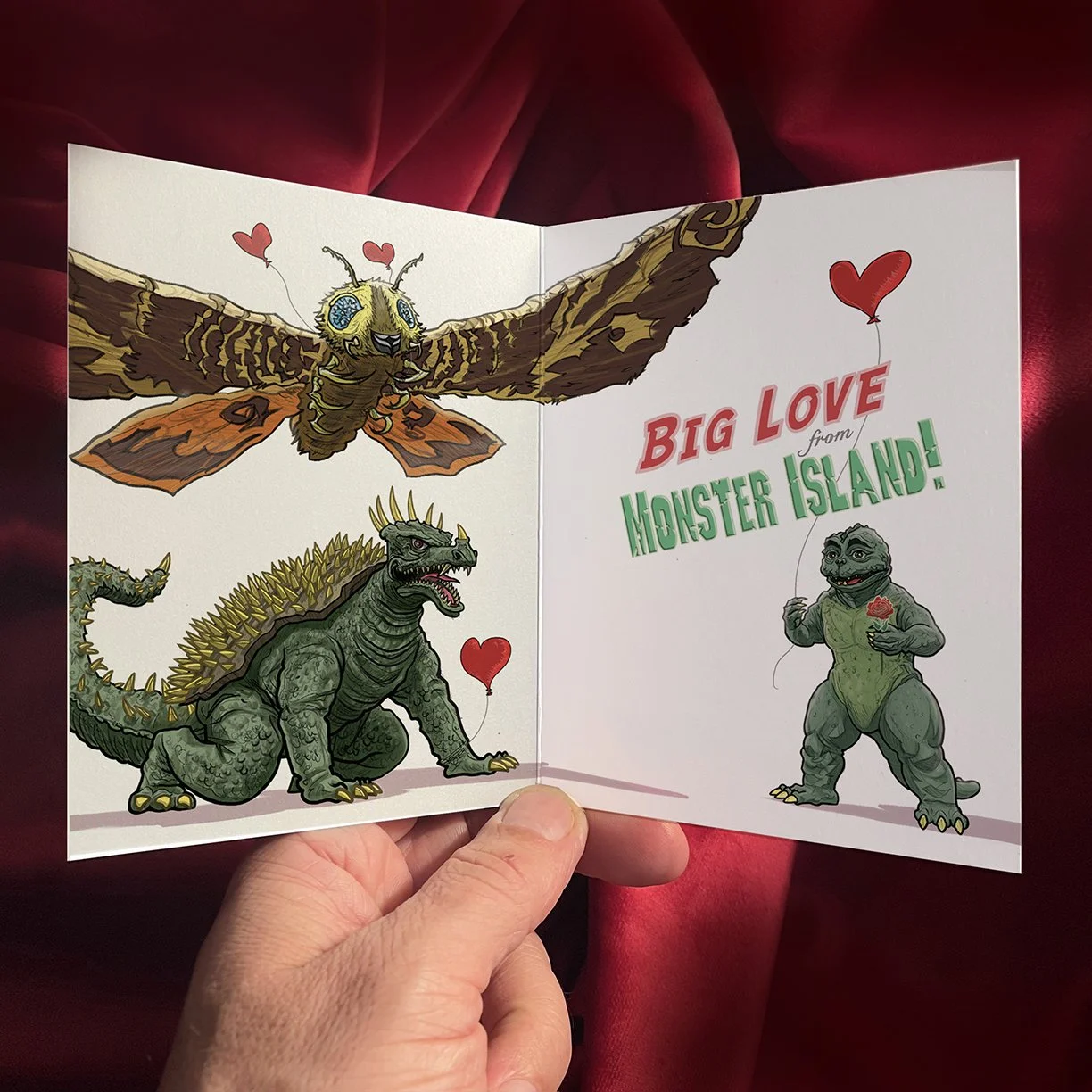 King of Monsters Monster Island Valentines Day Card PJ McQuade 2 copy.jpg