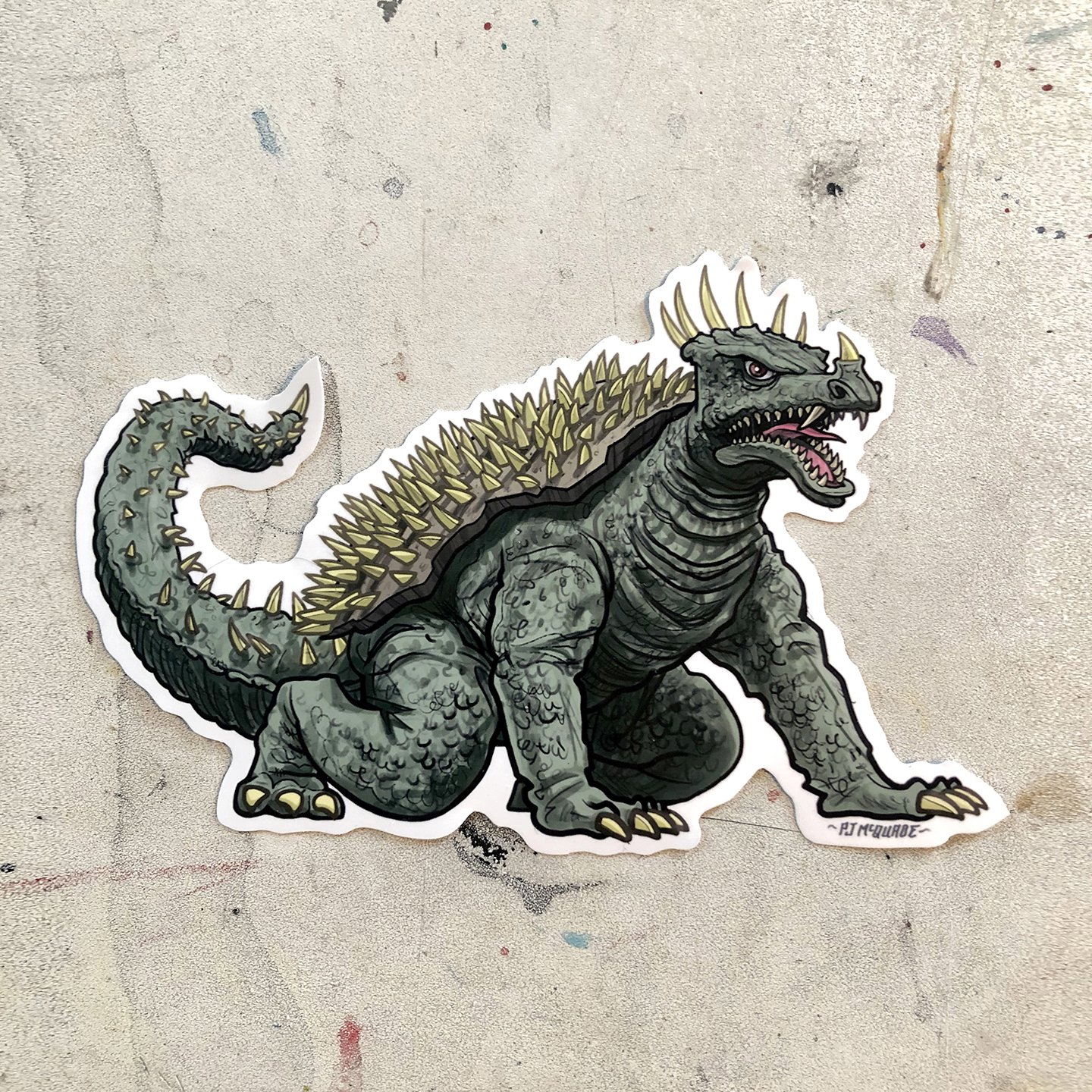 ANGUIRUS Godzilla Waterproof Sticker Castle McQuade copy.jpg