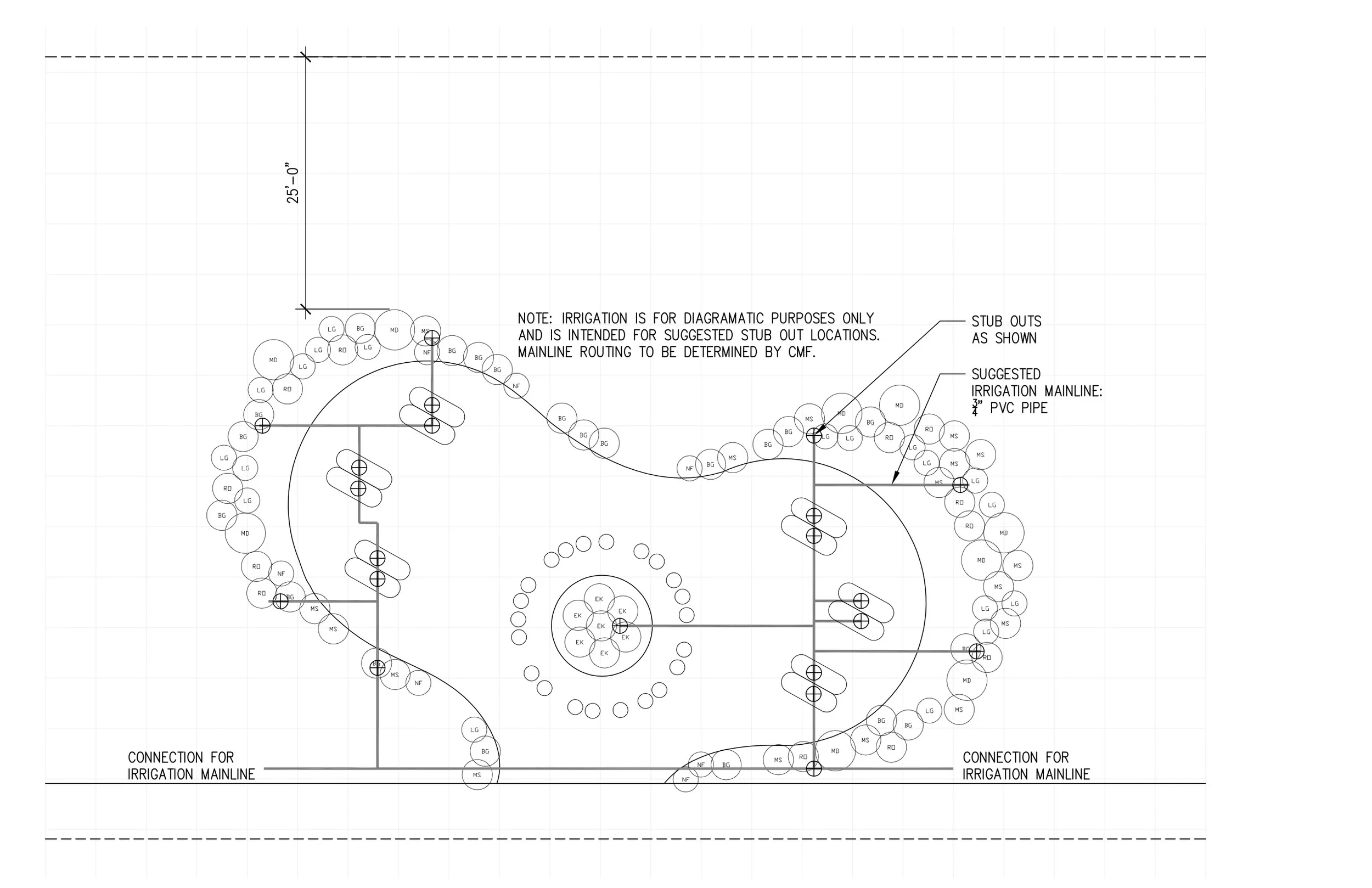 Ameboid layout for garden at Correctional Medical Facility