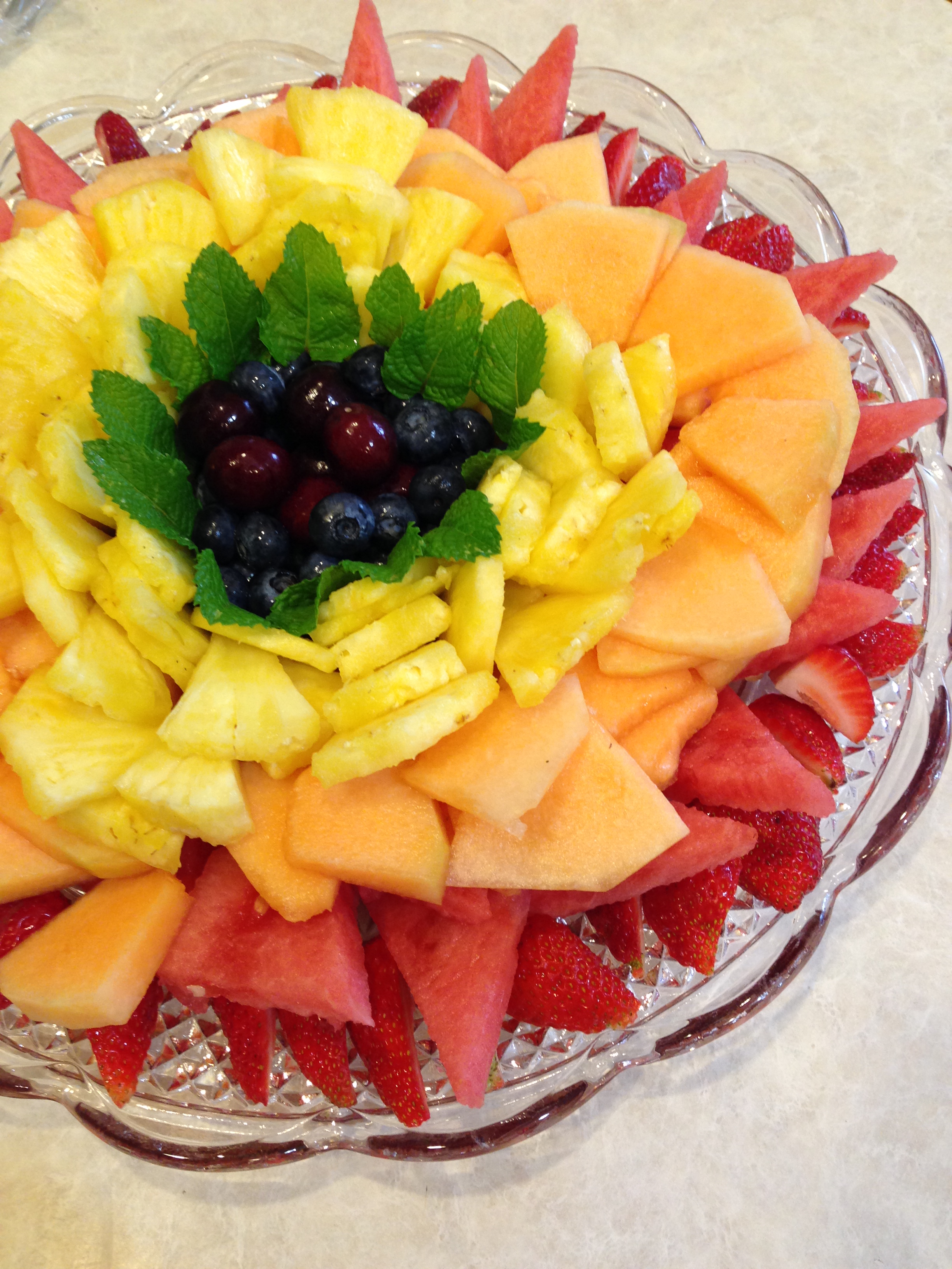 Rainbow Flower Fruit Platter.