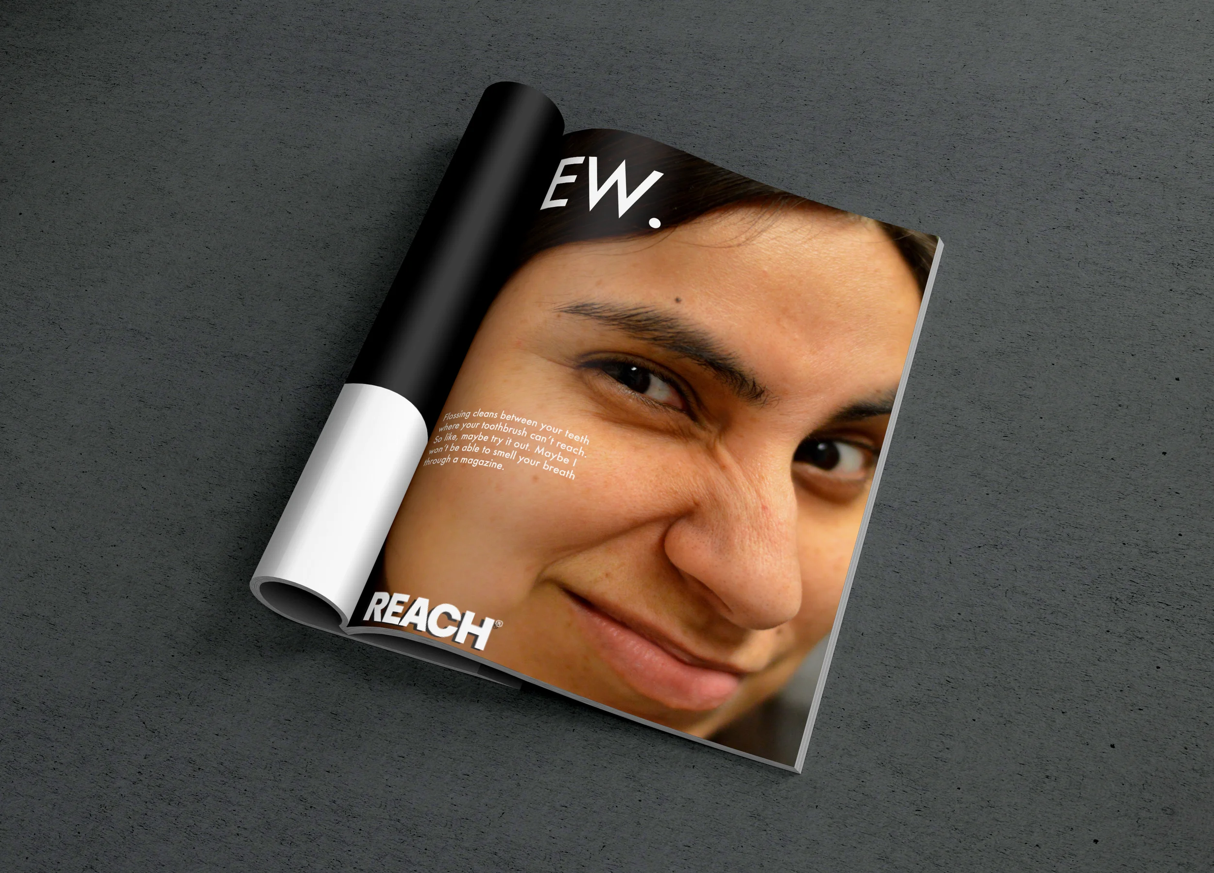 "Maybe I won't be able to smell your breath through a magazine"In a health magazine or People.