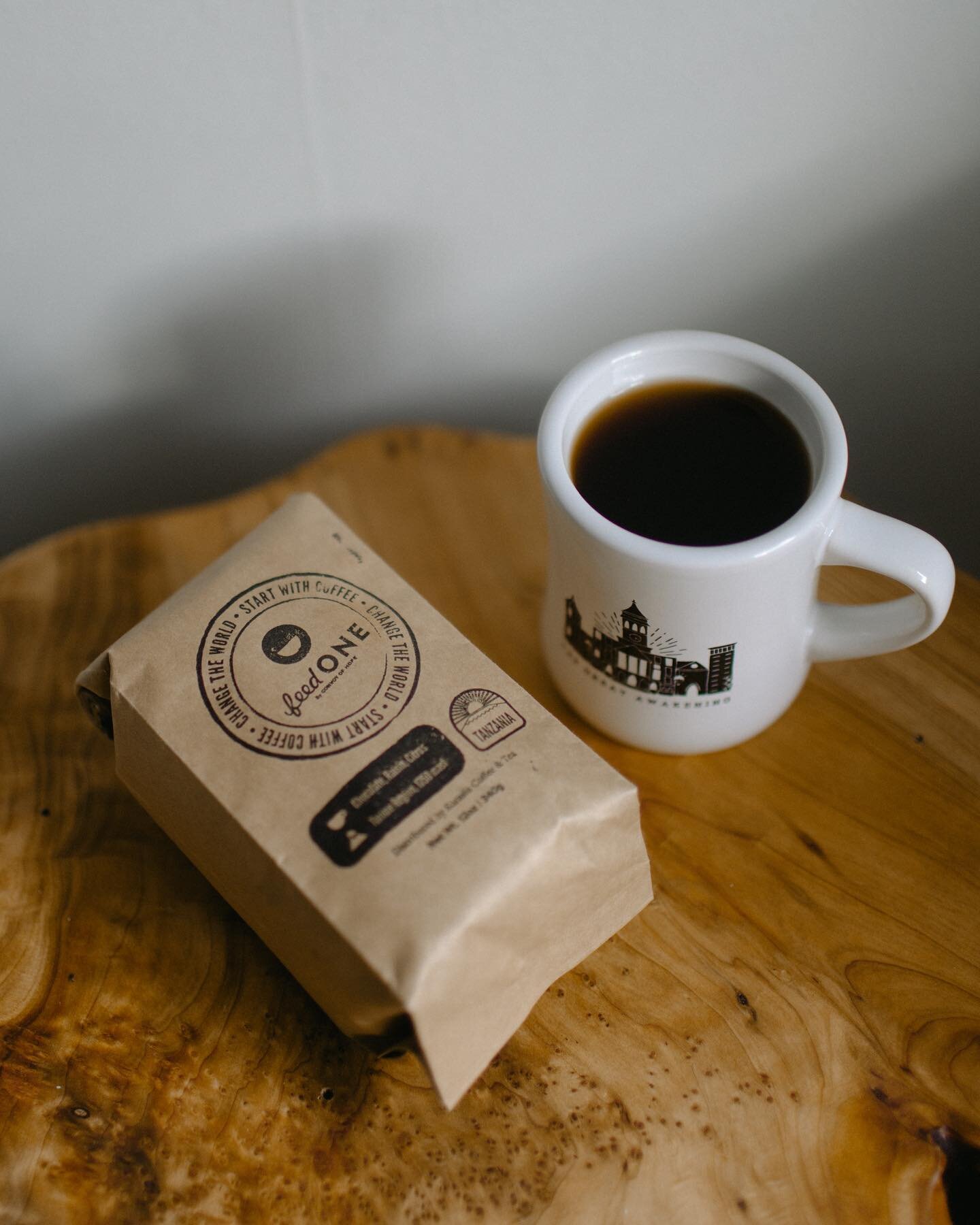 We love partnering with @convoyofhope / feedONE, who collectively do so much good for those in need. Pick up a bag or two if their single-origin coffee (roasted and packaged right here in Springfield) and help support their life-changing work. Availa