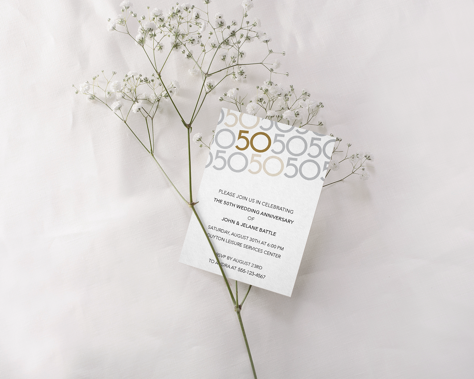 Wedding anniversary card.