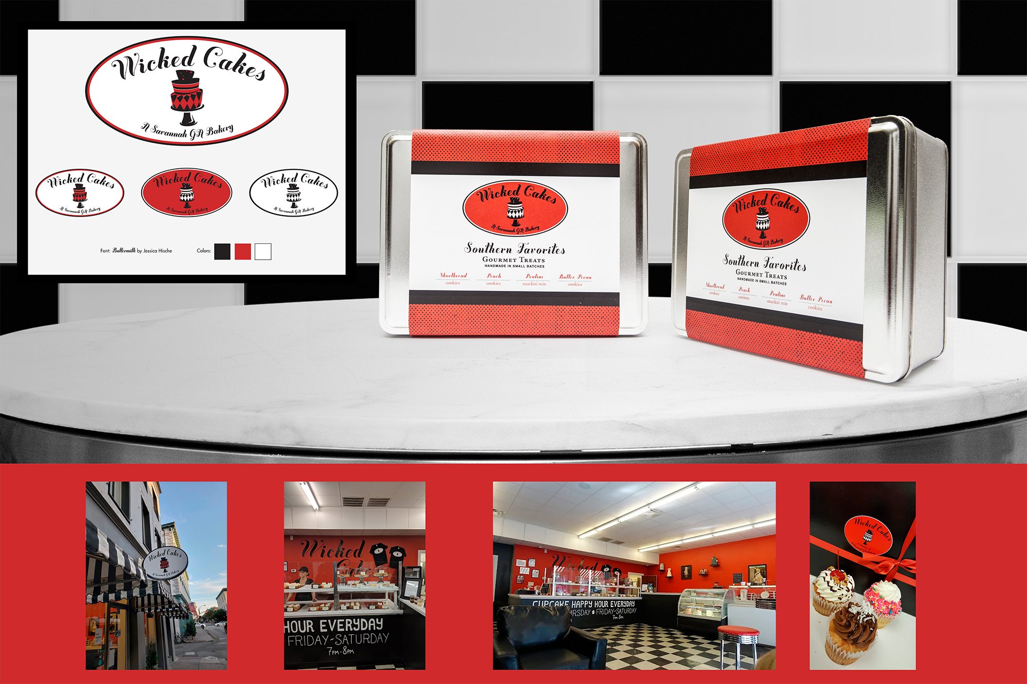 Branding guide and labels for local bakery. 