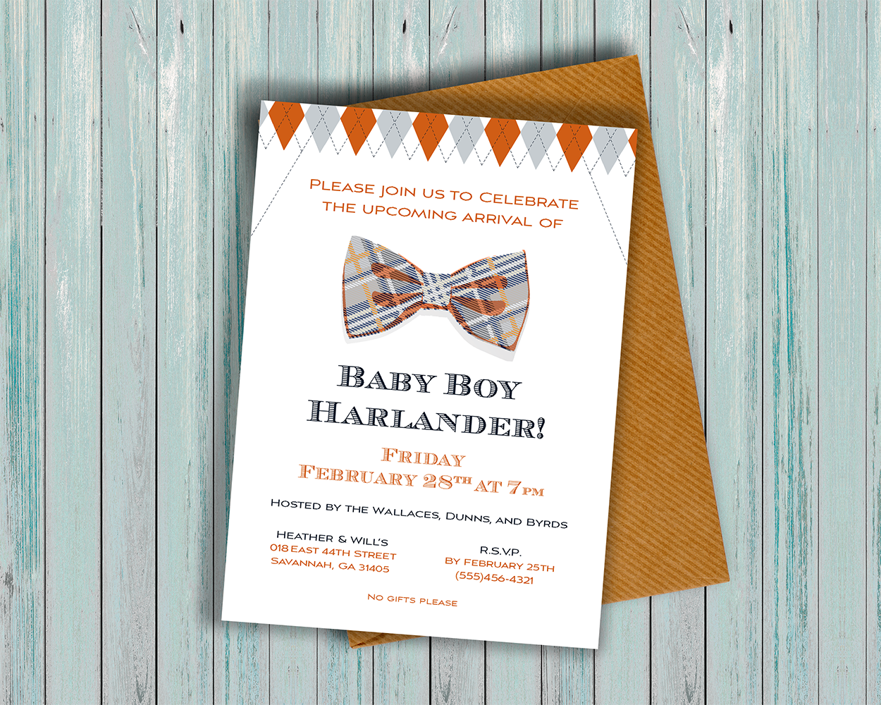 Baby shower invitation.