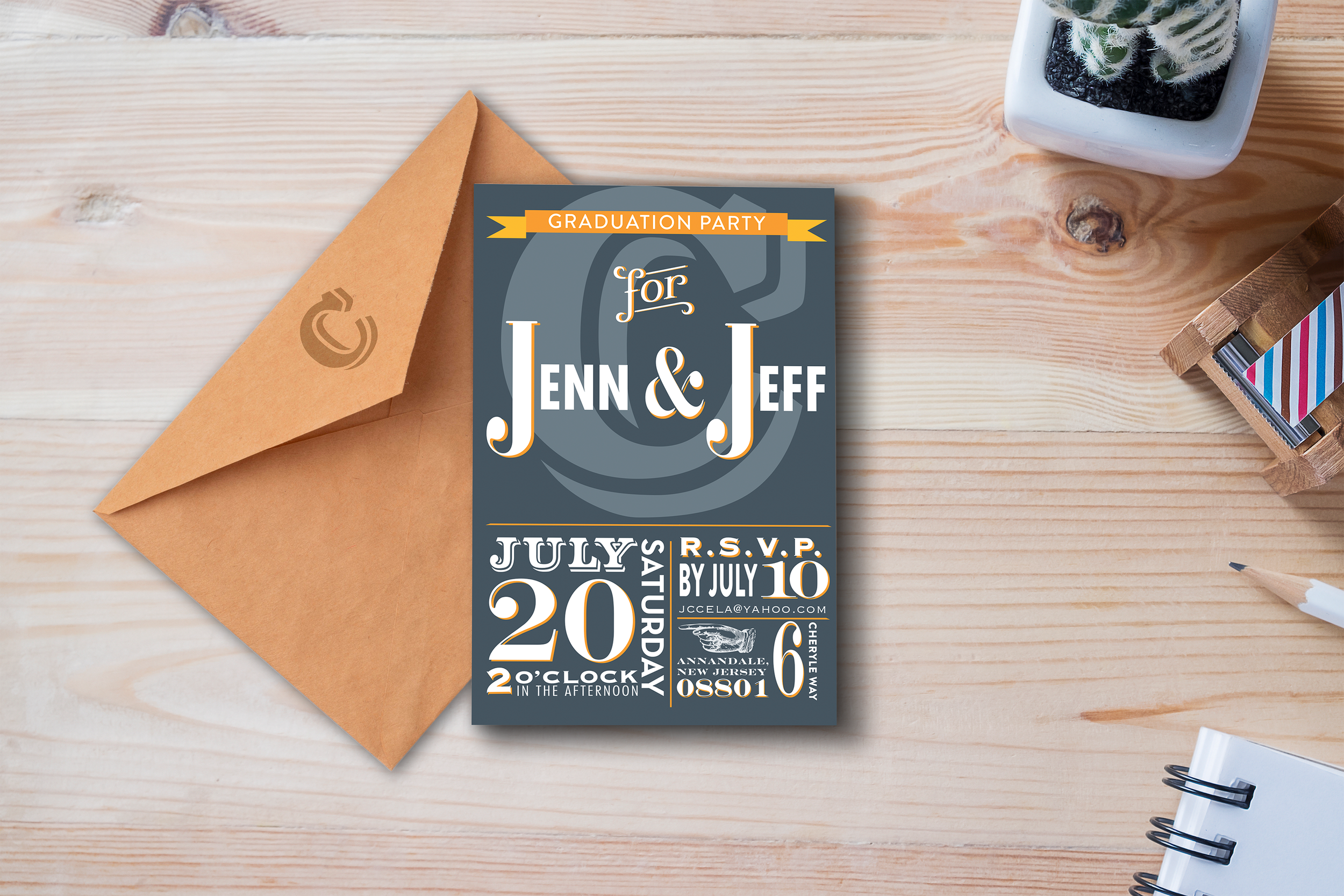 Invitation for a joint graduation party.