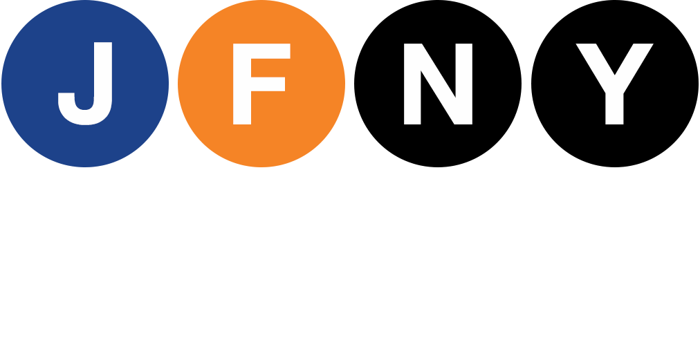 Logo for Jewelry From New York with the initials J, F, N, Y in circles and text underneath.