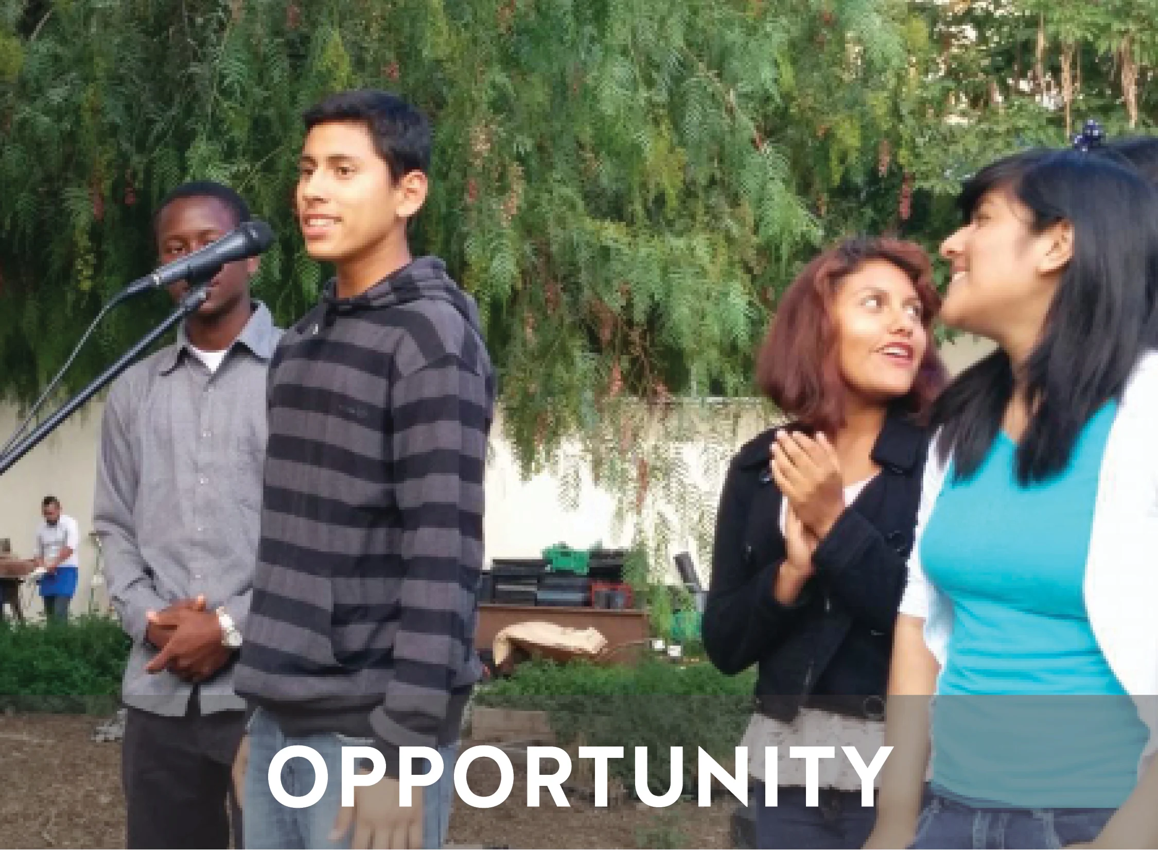OPPORTUNITY Our Healthy Food Ventures and programs create opportunities that all youth need to thrive - such as safe spaces to learn, community service projects, mentorship, networking opportunities, and first job experiences.