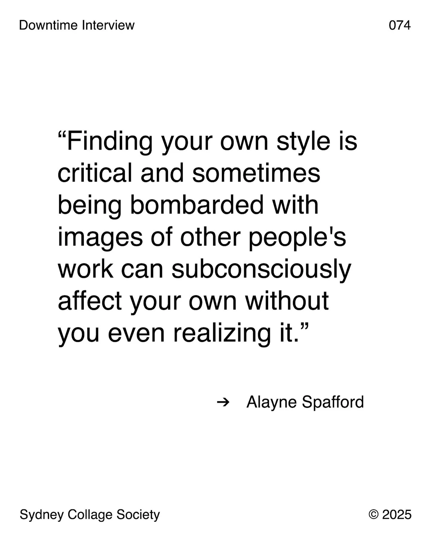 Truth bomb 💣 ❤️

If you haven&rsquo;t already go check out our latest Downtime Interview with Canadian artist @alayne_spafford. Link is in our Bio ✌🏼
.
.
.
.
.
#contemporarycollage #artinterview #alaynespafford #sydneycollagesociety #scsdowntime #c
