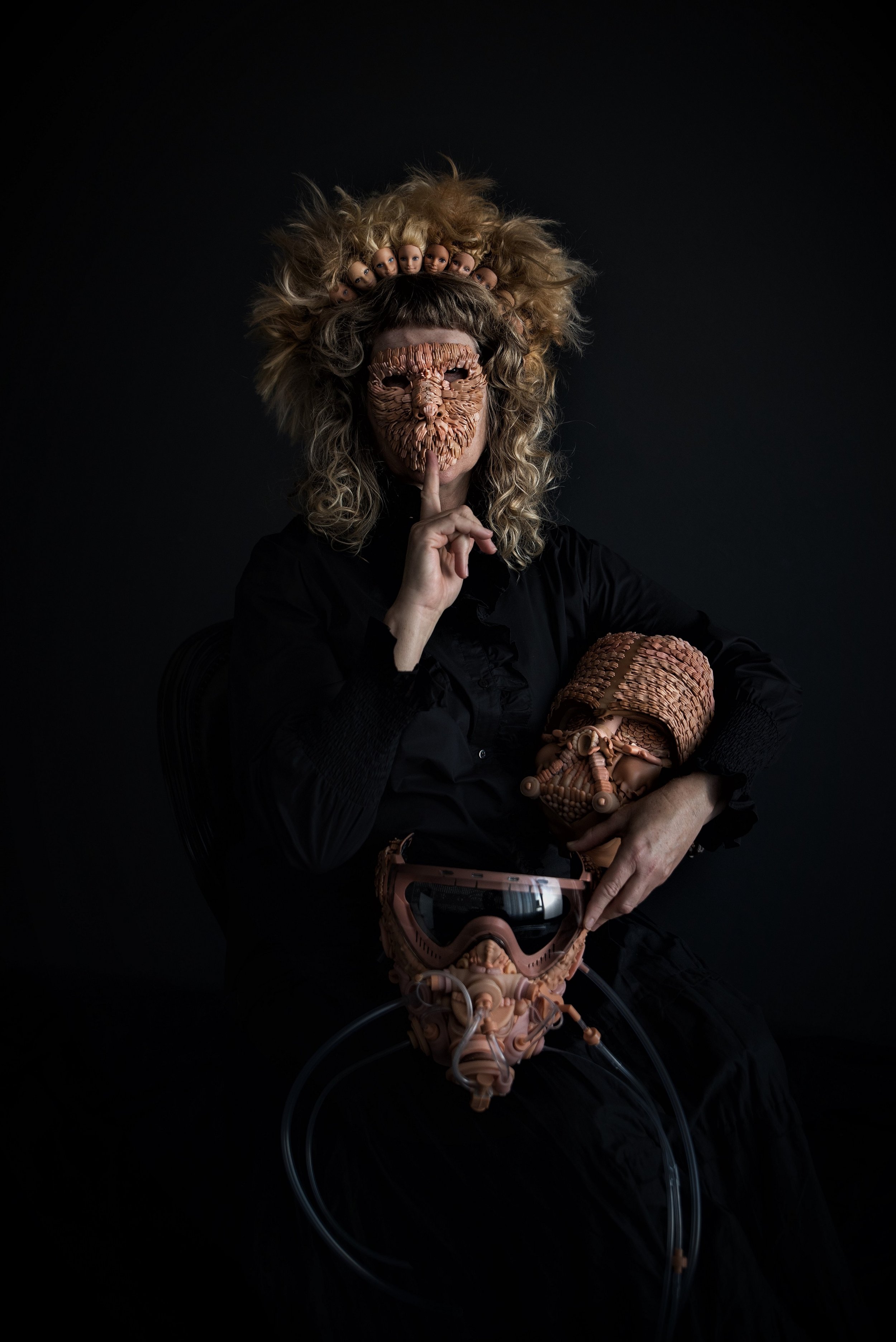 PUT ON YOUR FACE, KNOW YOUR PLACE, 123cm x 87cm, 2023