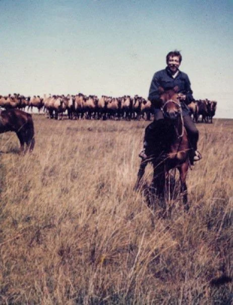 Dad riding horse in Inner Mongolia 1972
