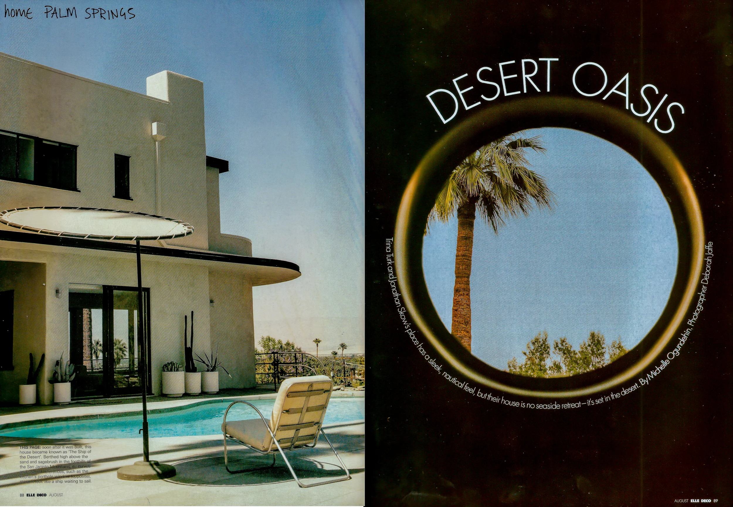Home of fashion designer Trina Turk and photographer Jonathan Skow photographed for Elle Decoration UK