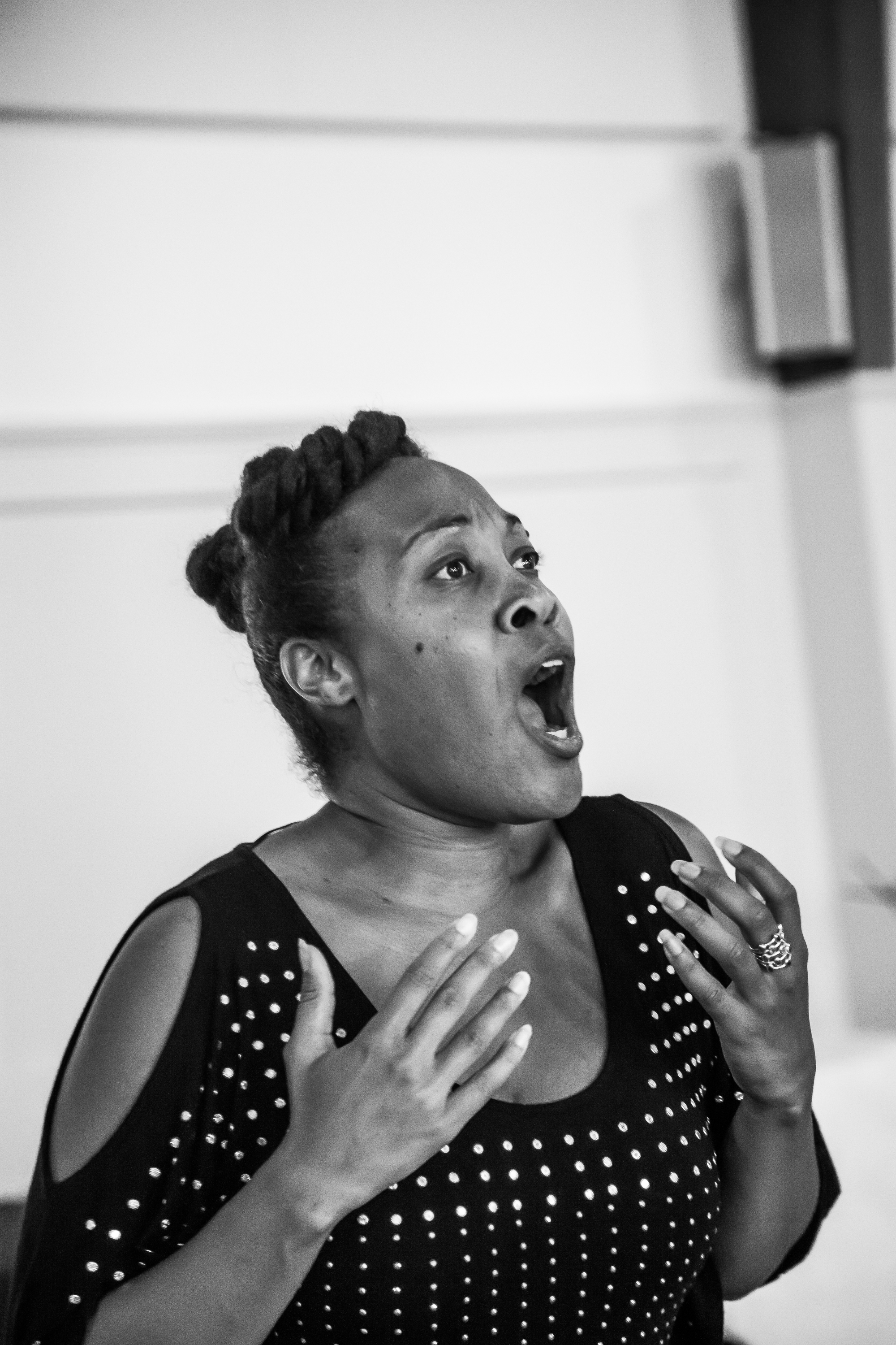 CHARLOTTESVILLE, VA AUGUST 05, 2016 Victory Hall Opera rehearsal of Someone Younger (Der Rosenkavalier) on August 5, 2016.
Pictured Sophie played by Janinah Burnett
(Photo by Deborah Jaffe for The Washington Post)
