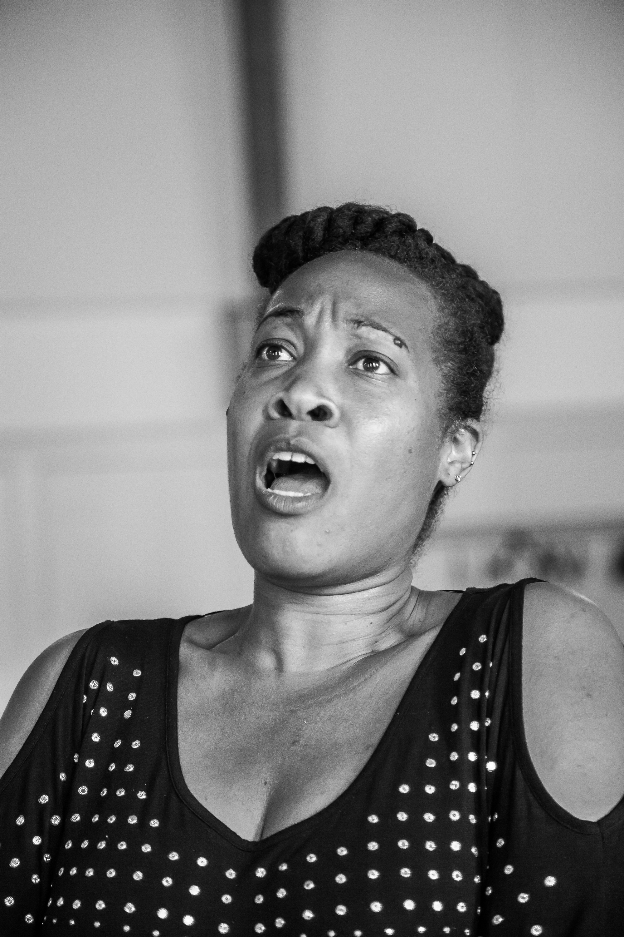 CHARLOTTESVILLE, VA AUGUST 05, 2016 Victory Hall Opera rehearsal of Someone Younger (Der Rosenkavalier) on August 5, 2016.
Pictured: Sophie played by Janinah Burnett
(Photo by Deborah Jaffe for The Washington Post)