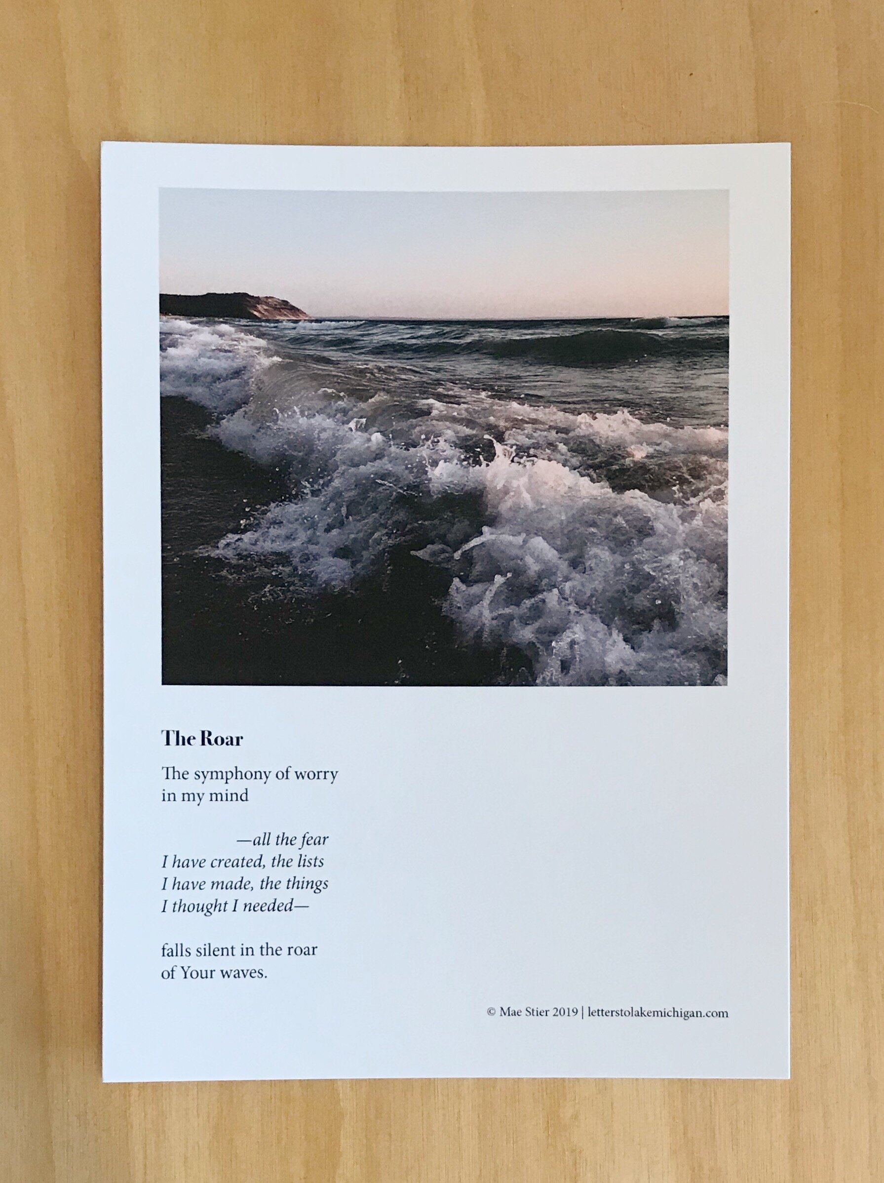 Poem Print Sale "The Roar" 