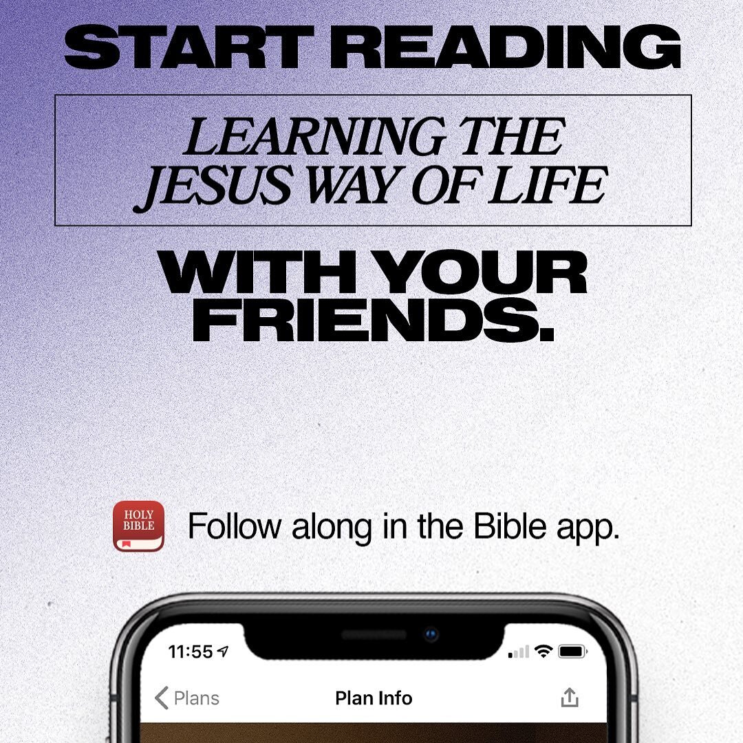 Join the Bible study to go with the new series starting this Wednesday!
.
#LearningTheJesusWayOfLife #SATM #YthNights #BringAFriend
