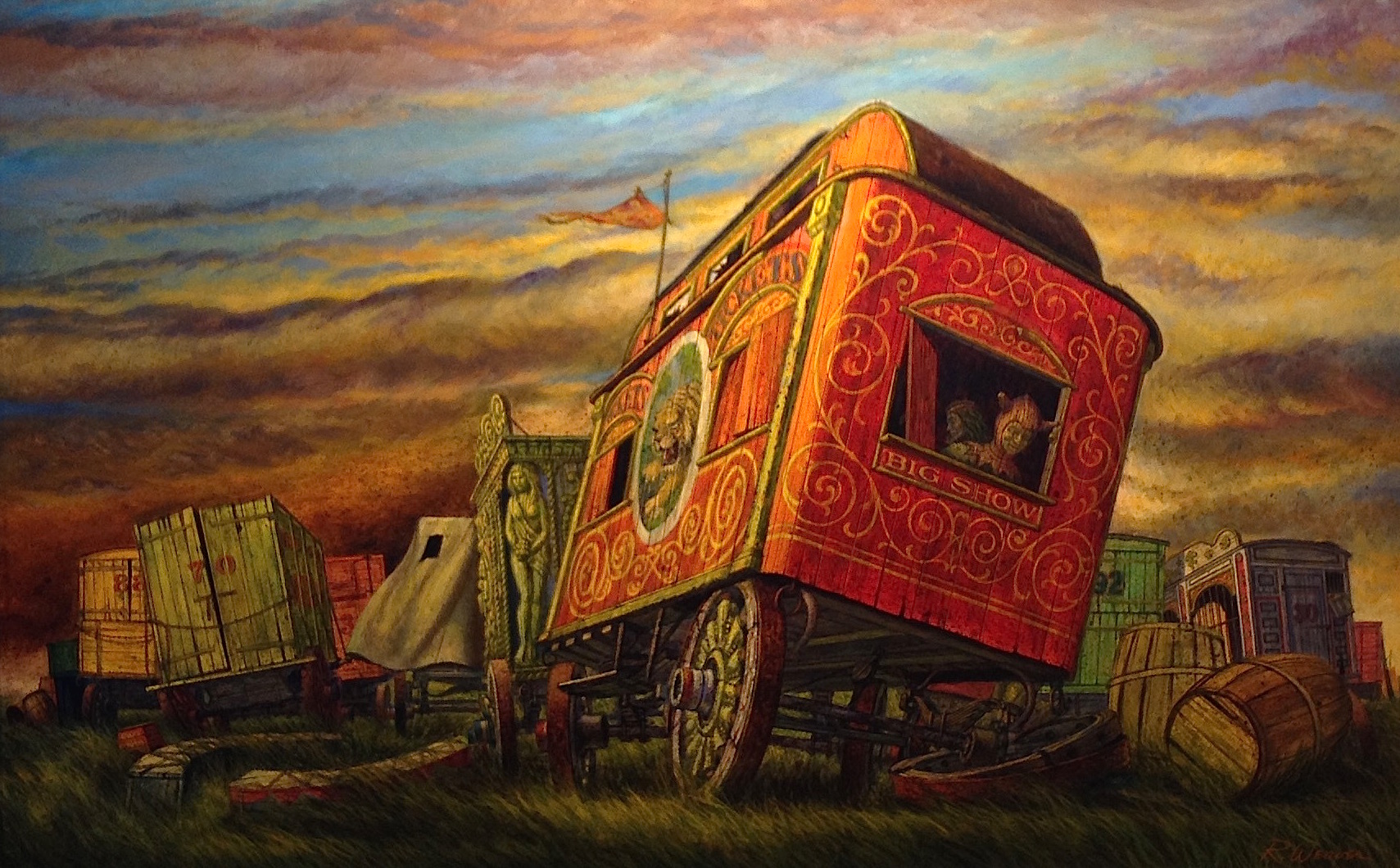 "Red Wagon" c. 1970