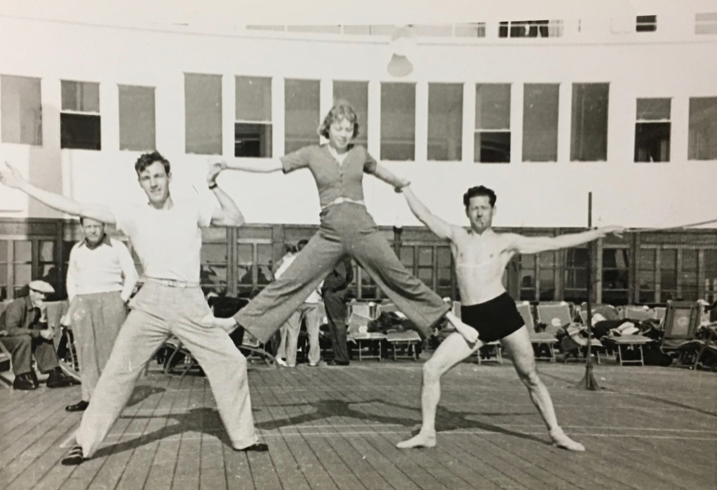 REW aboard the ocean liner Champlain, 1939