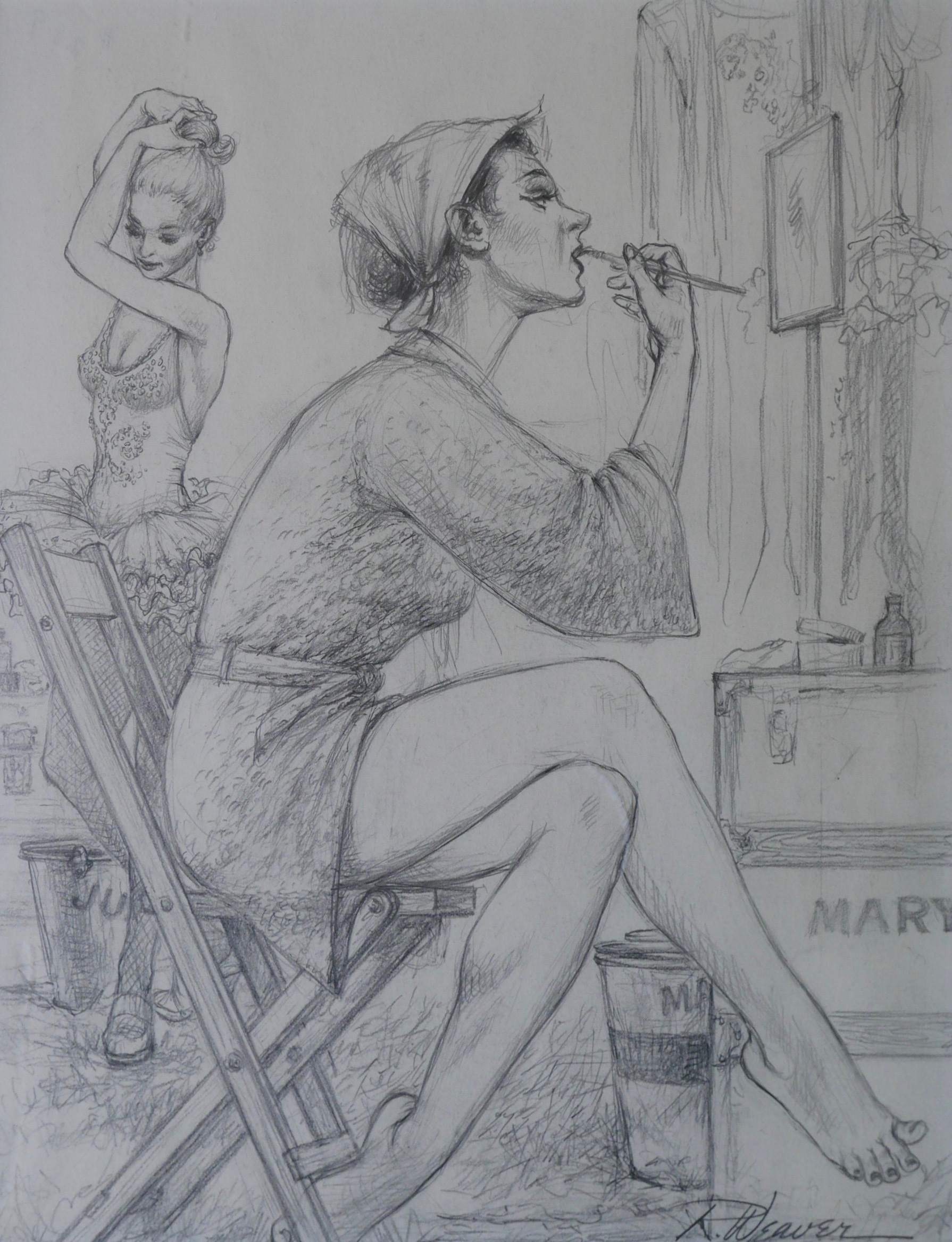 "Two Girls In Dressing Room" c. 1980