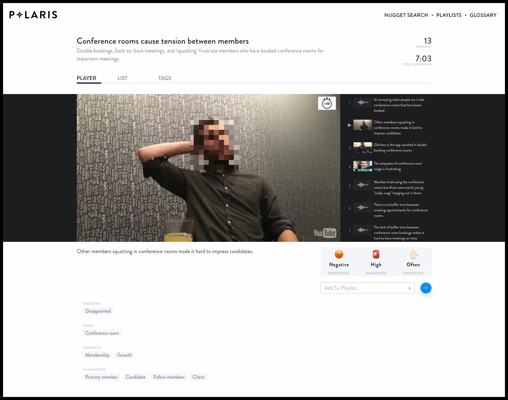 WeWork team members can curate playlists of nuggets and share them with others.
