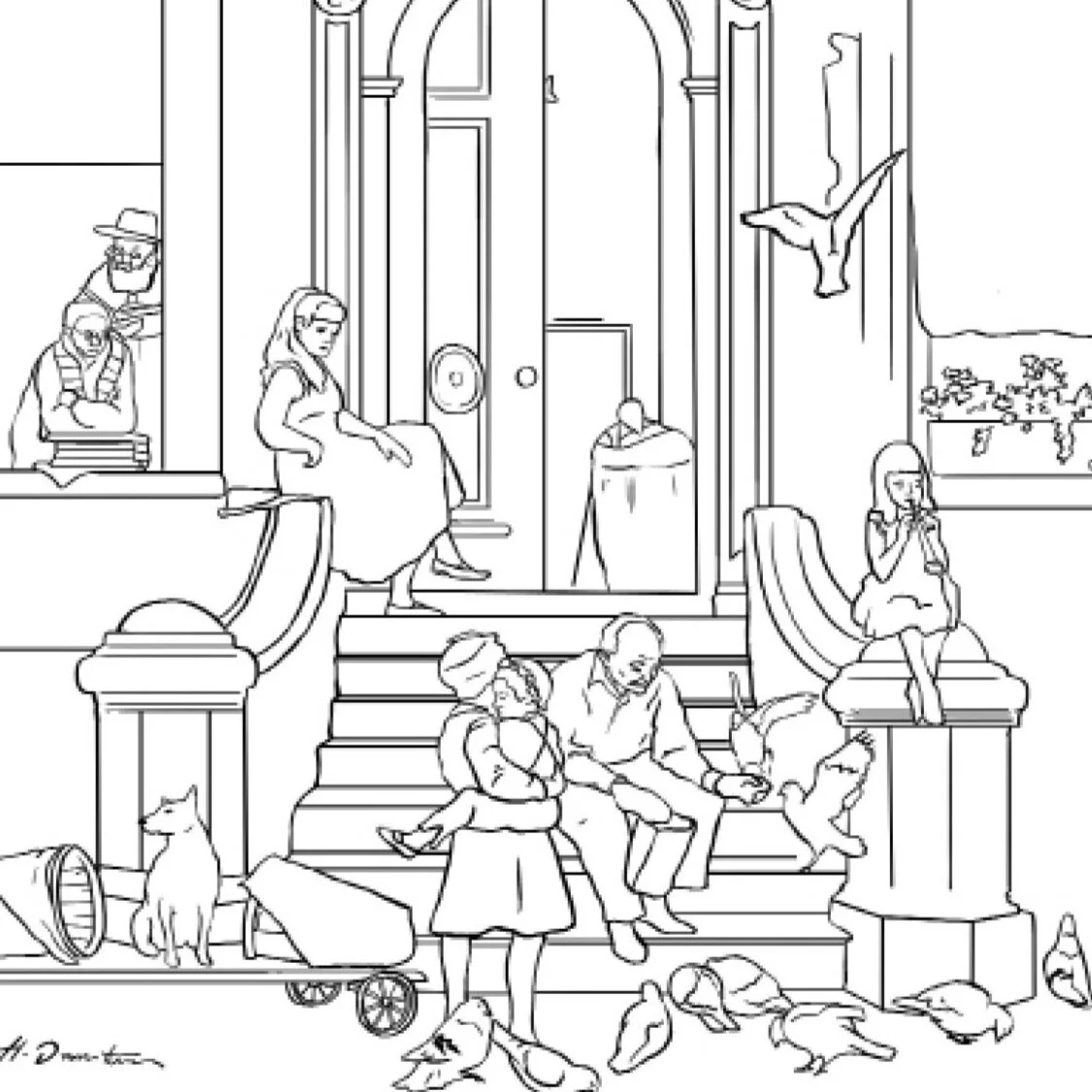Museum Coloring Pages