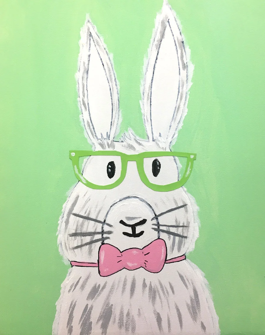 Paint A Bunny On A Canvas! 