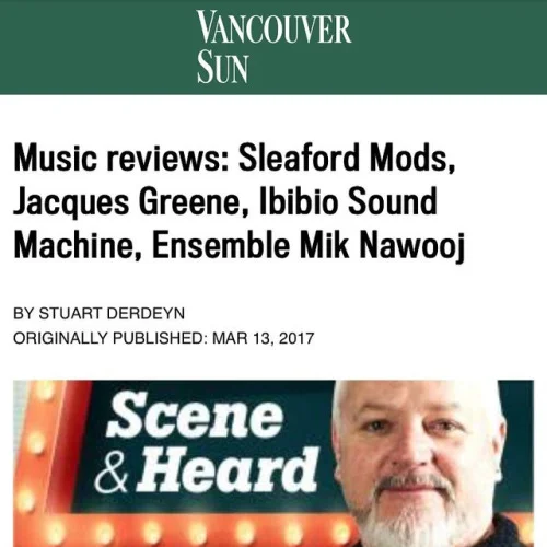 His vision of how to present a musical form he sees as revolutionary within the context of his San Francisco Conservatory training is distinct, if not “the future of hip hop,” as proclaimed. - Vancouver Sun
