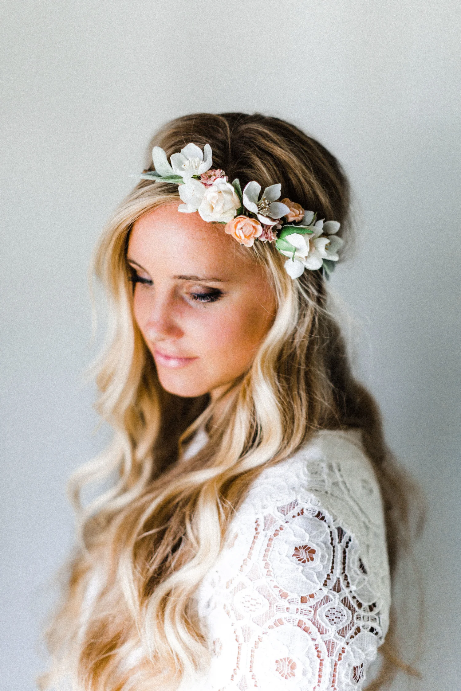 Neutral Blooms Lamb S Ear Flower Crown Emily Rose Flower Crowns
