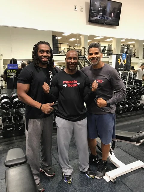 Tony Laurent (right), owner of Muscle and Bone w/ training partners, Kevin and Mike